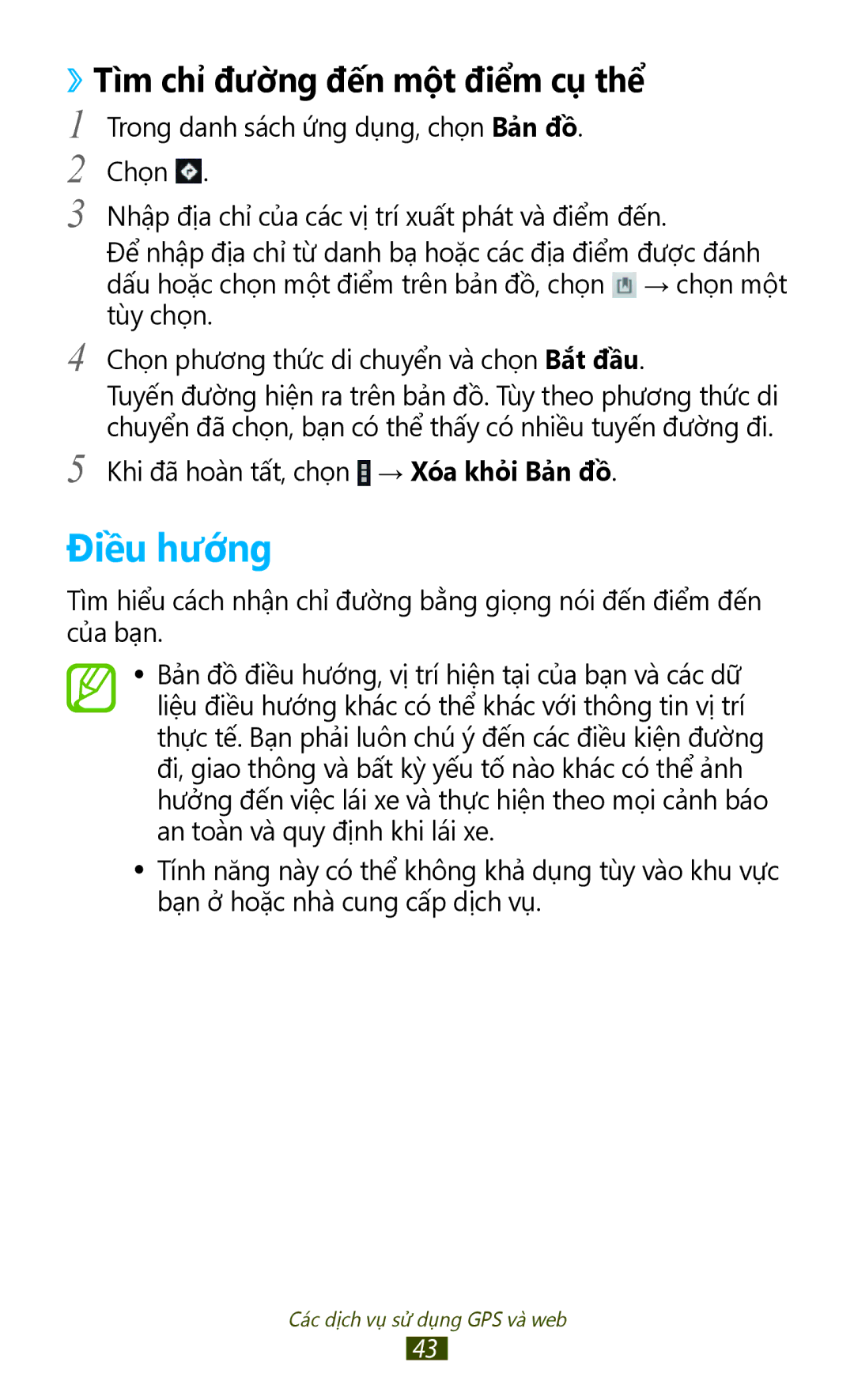 Samsung GT-P3110TSAXXV manual Điêu hương, ››Tì̀m chỉ đường đến một điểm cụ thể 