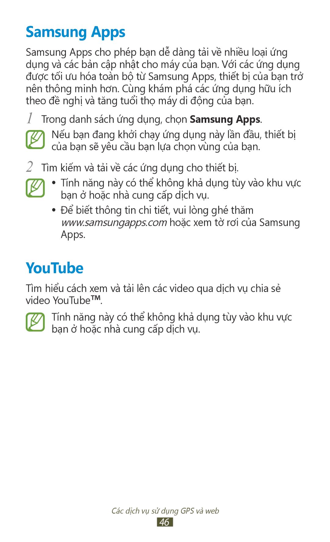 Samsung GT-P3110TSAXXV manual Samsung Apps, YouTube 