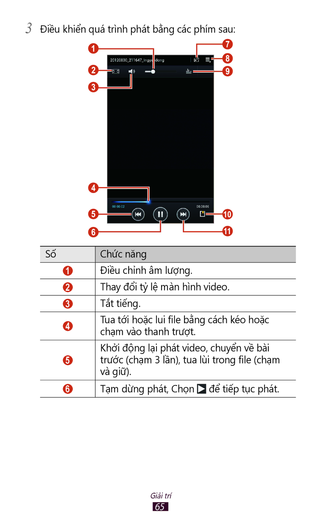 Samsung GT-P3110TSAXXV manual Giải trí 