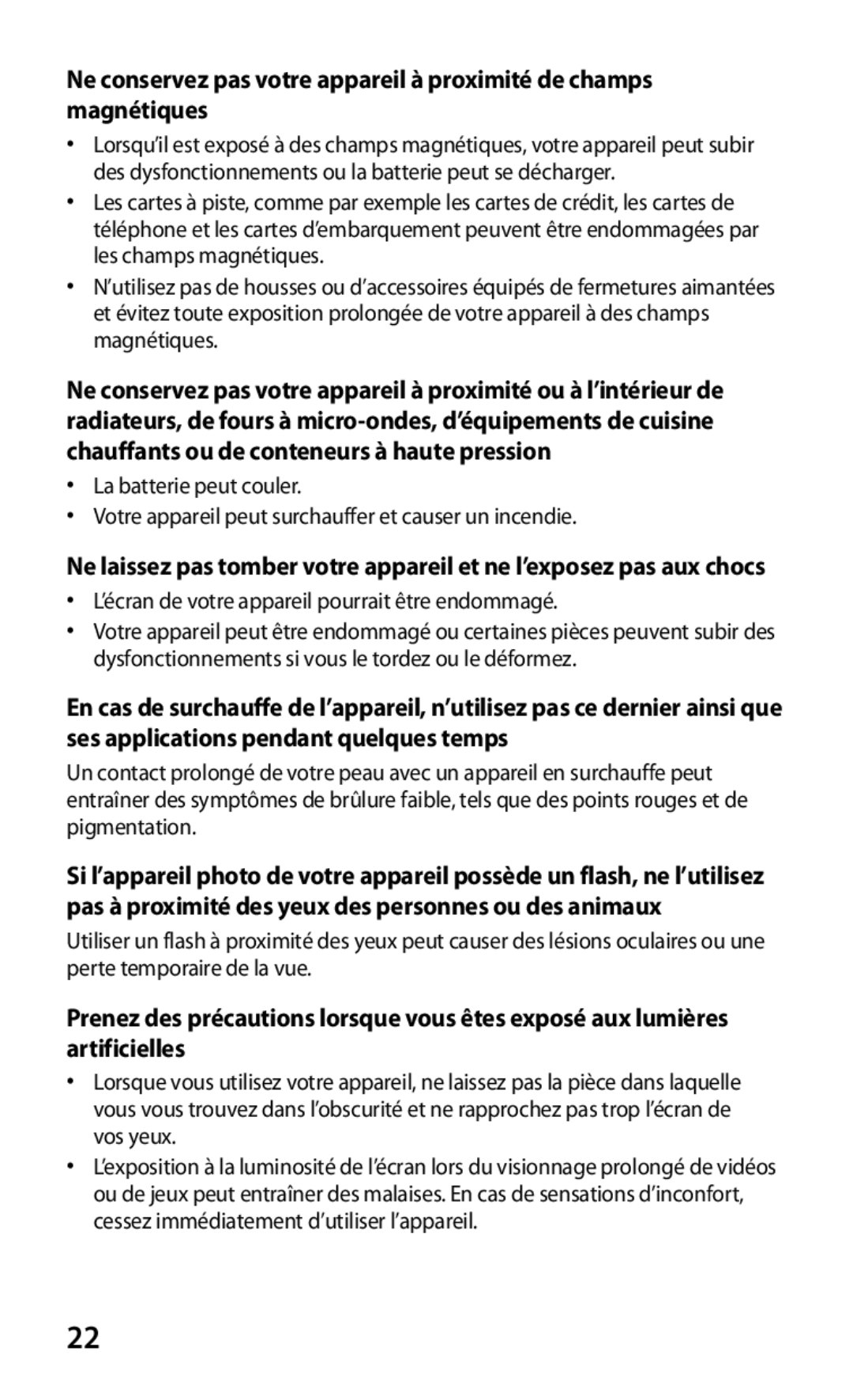 Samsung GT-P5100TSASFR, GT-P5100TSAXEF, GT-P5100TSAFTM, GT-P5100TSEXEF manual ’écran de votre appareil pourrait être endommagé 