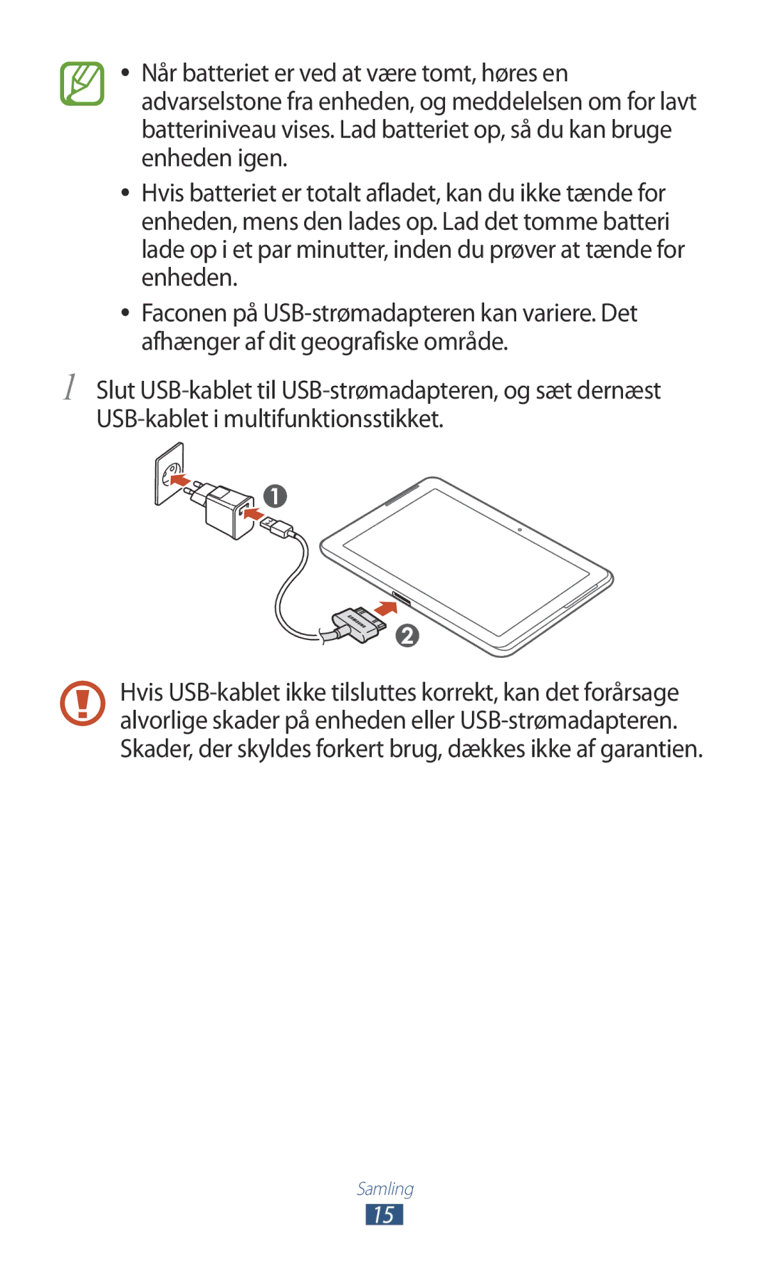 Samsung GT-P5110TSANEE, GT-P5110ZWANEE, GT-P5110GRANEE manual Samling 