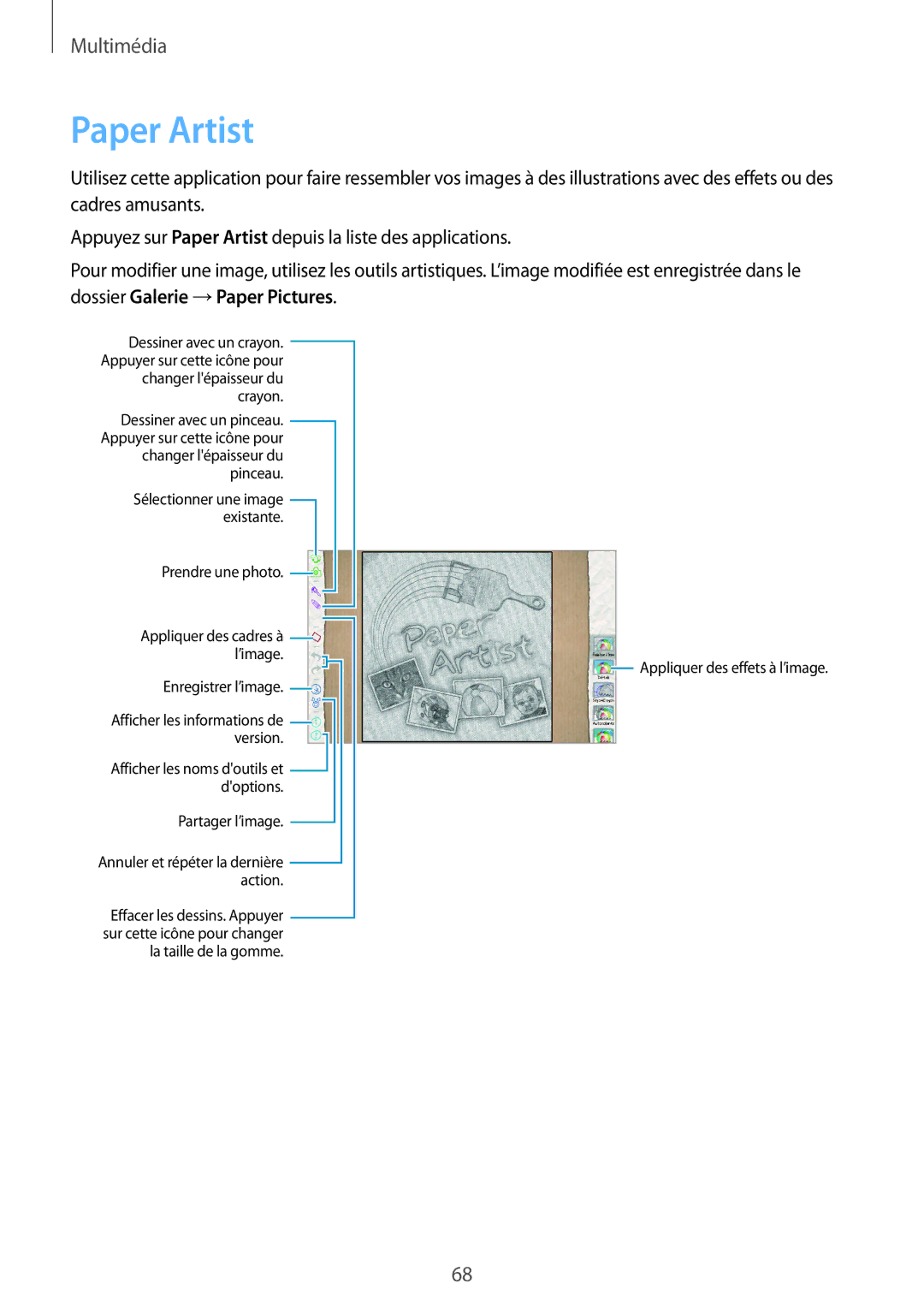 Samsung GT-P5200ZWAXEF manual Paper Artist 