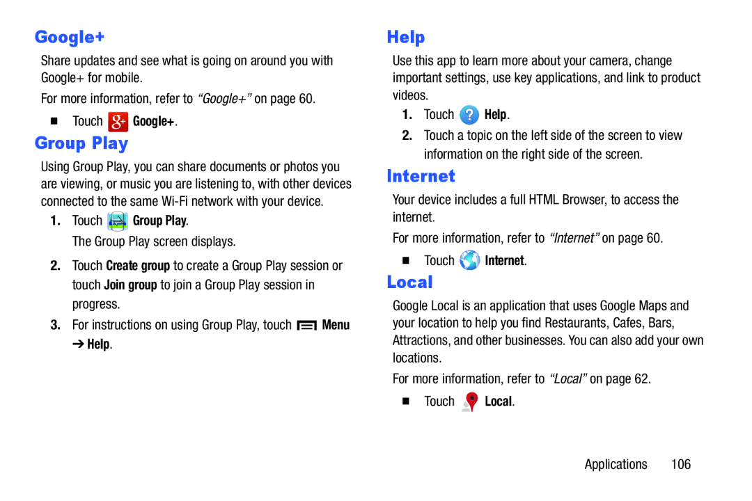 Samsung GT-P5210GNYXAR user manual Group Play, Help 