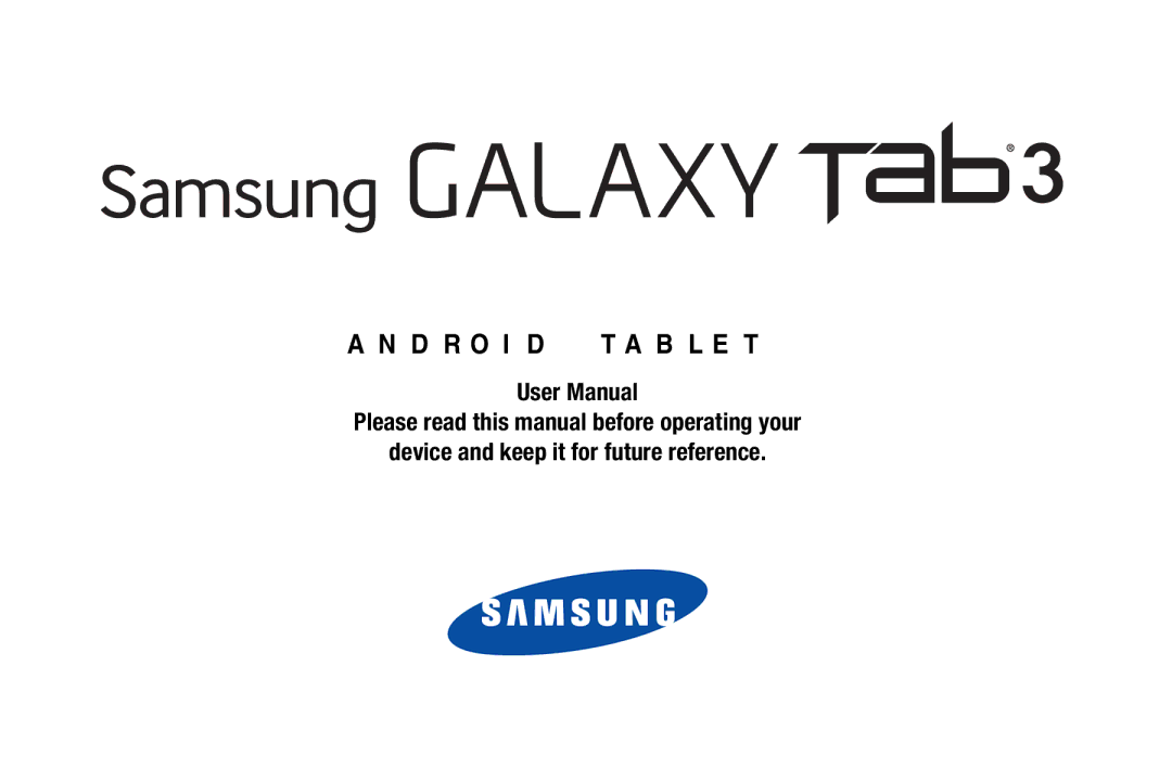 Samsung GT-P5210GNYXAR user manual D R O I D T a B L E T 