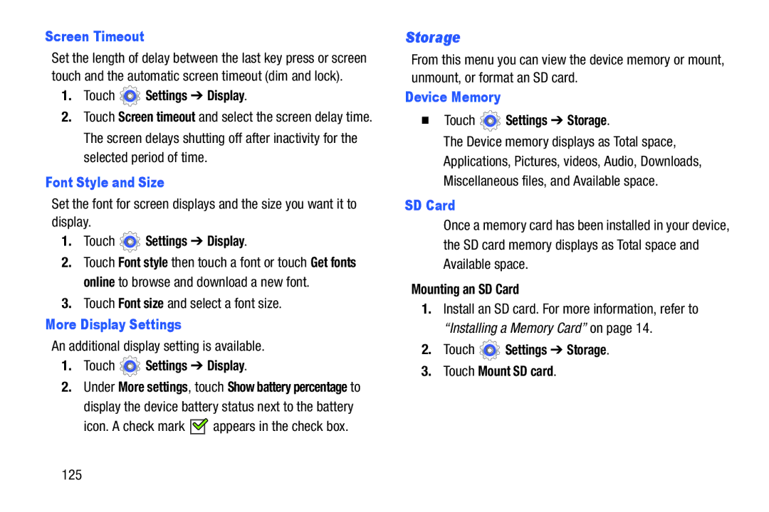 Samsung GT-P5210GNYXAR user manual Storage 