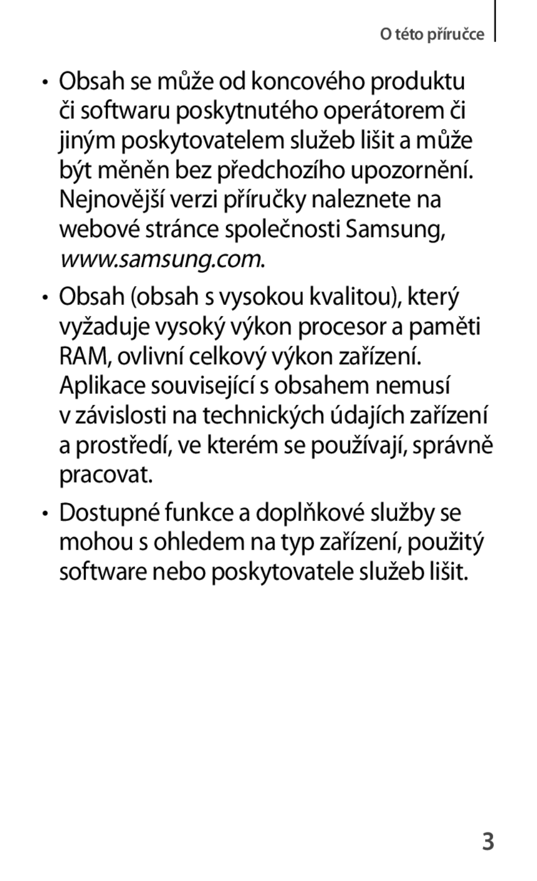 Samsung GT-P5210GNAATO, GT-P5210MKAXEO, GT-P5210ZWAXEO, GT-P5210ZWAATO, GT-P5210ZWEATO, GT-P5210MKAATO manual Této příručce 