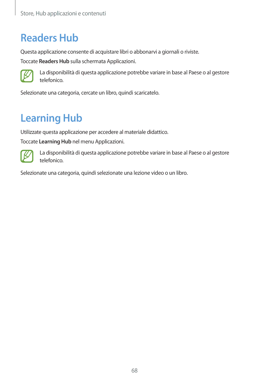 Samsung GT-P5210ZWADBT, GT-P5210ZWAITV, GT-P5210ZWATUR, GT-P5210MKAAUT manual Readers Hub, Learning Hub 