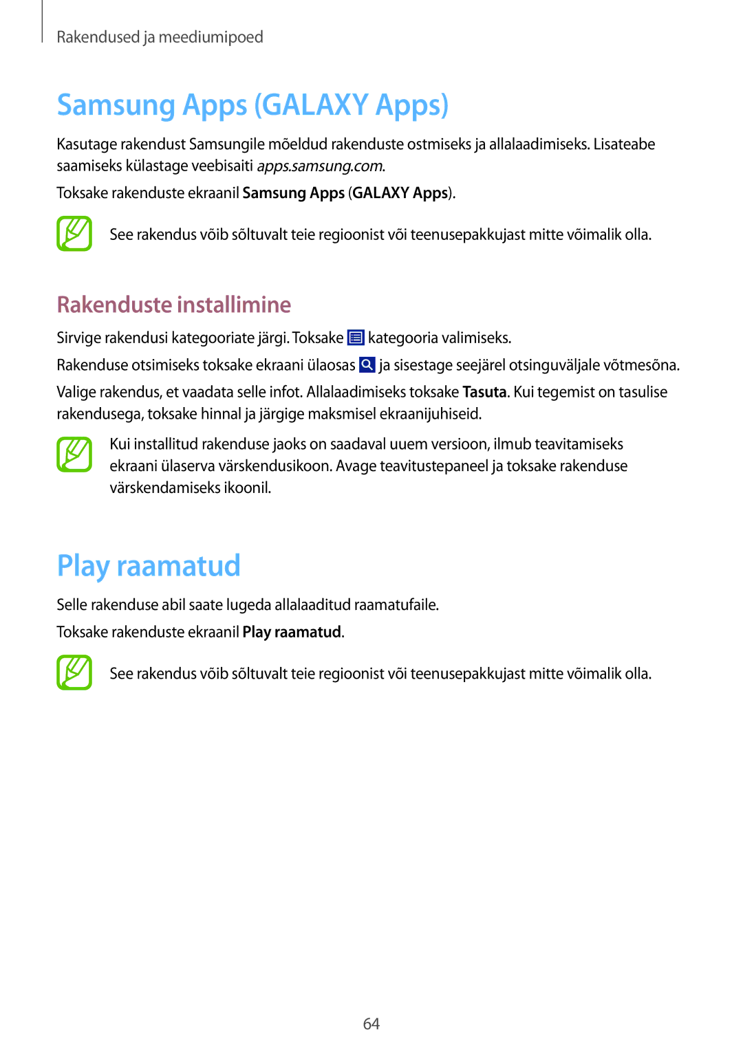 Samsung GT-P5210ZWASEB, GT-P5210MKASEB manual Samsung Apps Galaxy Apps, Play raamatud 