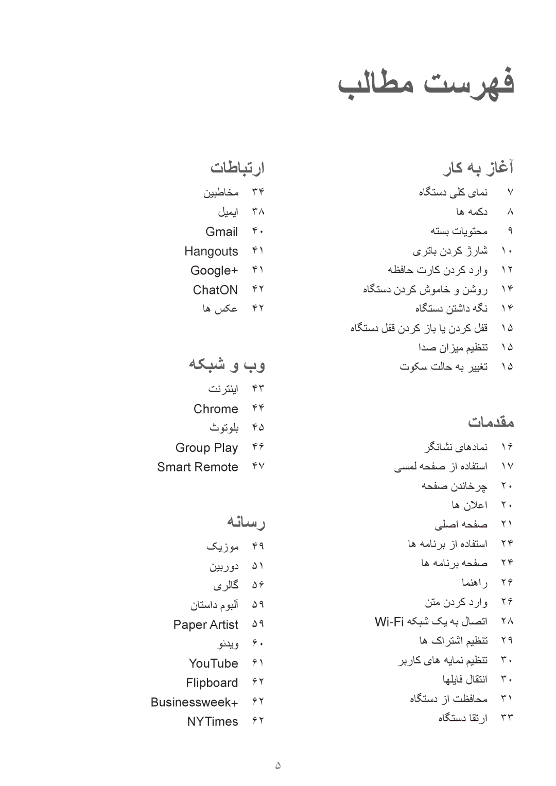 Samsung GT-P5210ZWATMC, GT-P5210GNATHR, GT-P5210MKATMC, GT-P5210ZWAKSA, GT-P5210ZWATHR manual بلاطم تسرهف 