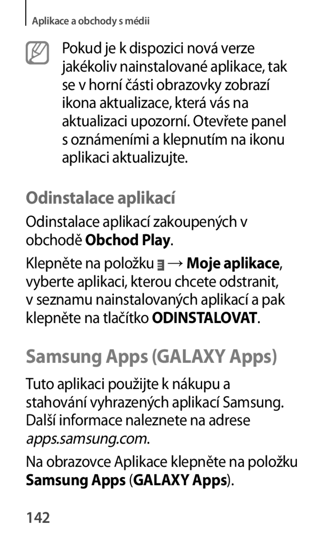 Samsung GT-P5220GNAVDC, GT-P5220GNASWC, GT-P5220ZWAORL, GT-P5220MKAAUT, GT-P5220ZWACOS manual Samsung Apps Galaxy Apps, 142 