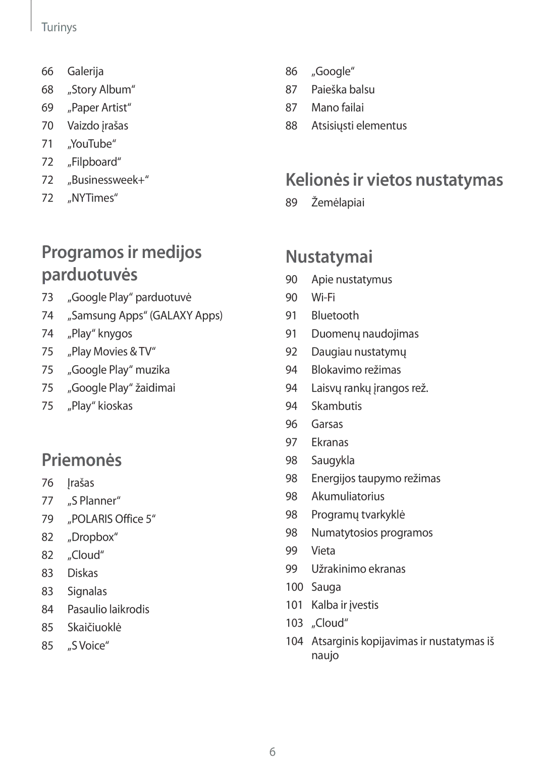 Samsung GT-P5220ZWASEB, GT-P5220MKASEB manual Priemonės 