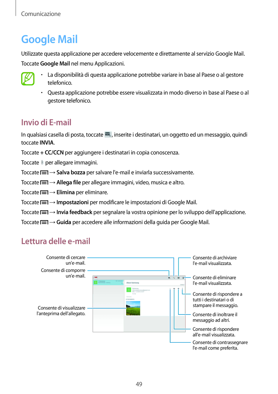 Samsung GT-P5220ZWATIM manual Google Mail 