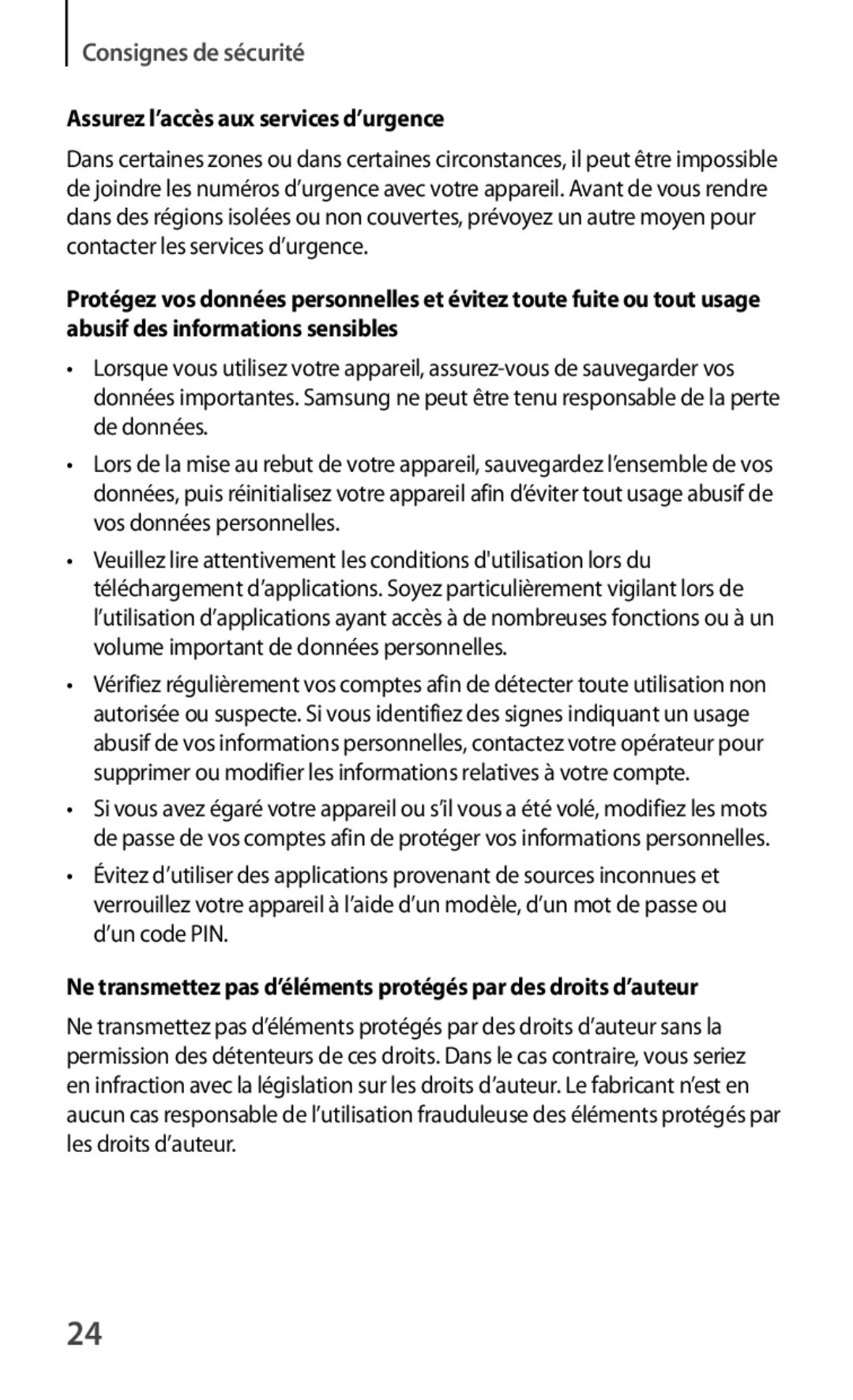 Samsung GT-P5220ZWAXEF, GT-P5220ZWAFTM, GT-P5220MKAXEF, GT-P5220ZWASFR manual Assurez l’accès aux services d’urgence 