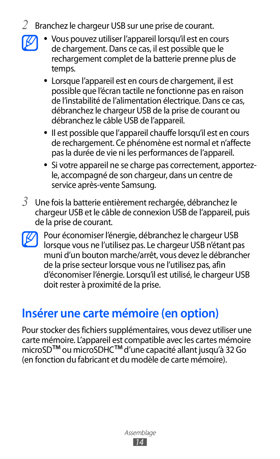 Samsung GT-P6200MAASFR, GT-P6200ZWAFTM, GT-P6200UWAXEF, GT-P6200MAAXEF, GT-P6200UWASFR Insérer une carte mémoire en option 