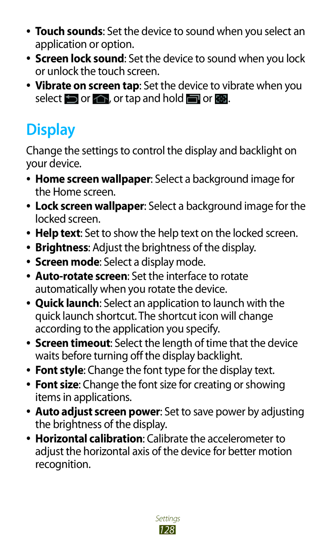 Samsung GT-P6201MAADBT, GT-P6201UWADBT manual Display 