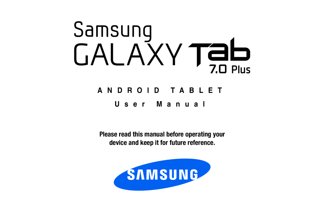 Samsung GT-P6210 user manual D R O I D T a B L E T 