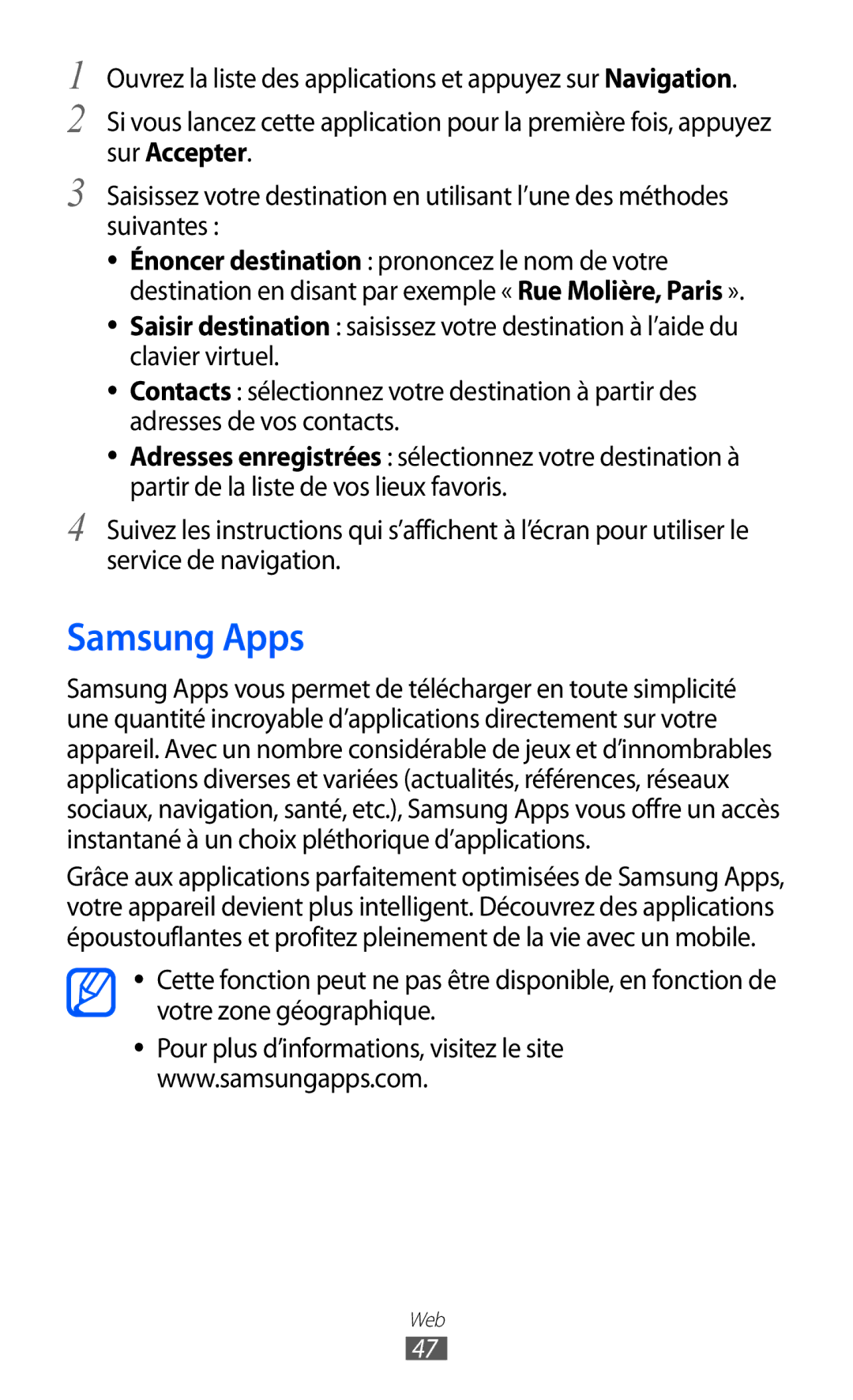 Samsung GT-P6210UWABGL manual Samsung Apps 