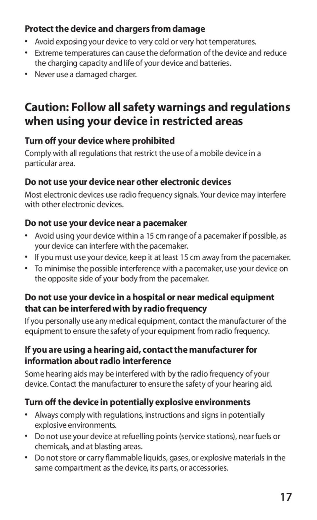 Samsung GT-P6211MAADBT, GT-P6211UWADBT Protect the device and chargers from damage, Turn off your device where prohibited 