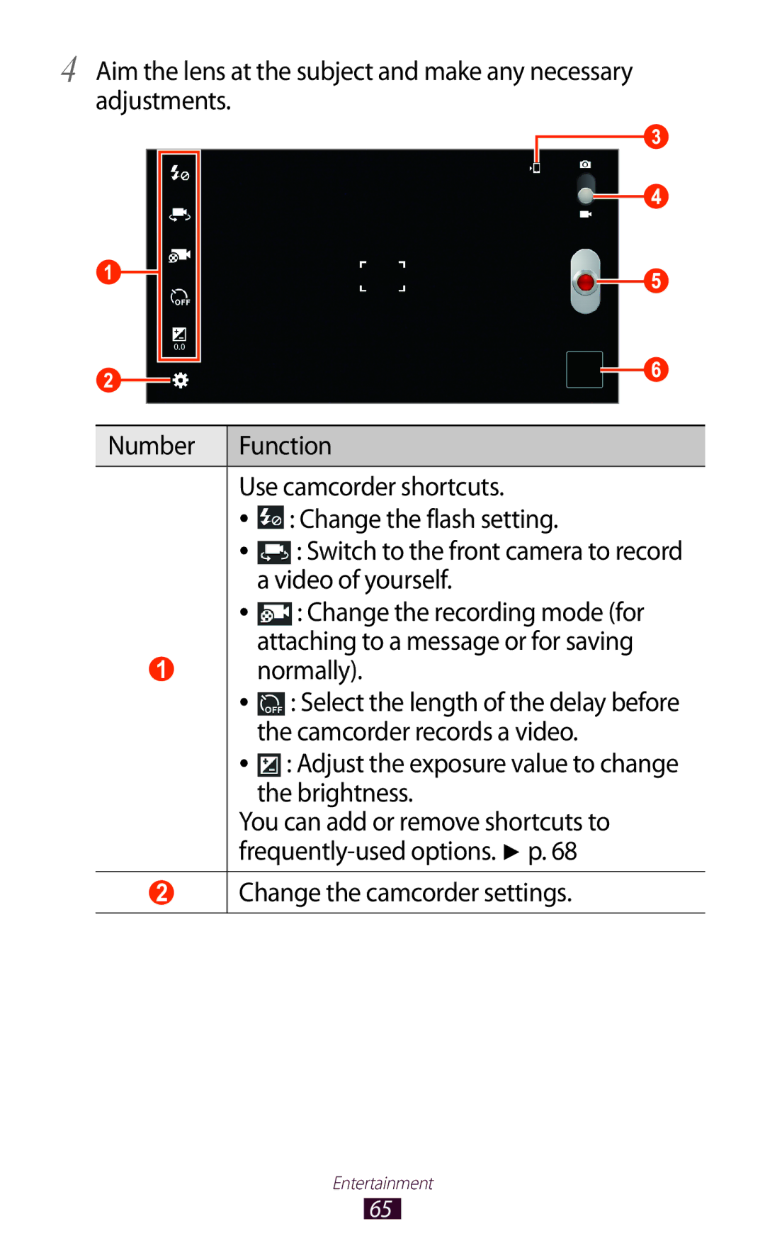 Samsung GT-P6211MAADBT, GT-P6211UWADBT Video of yourself, Normally, Adjust the exposure value to change the brightness 