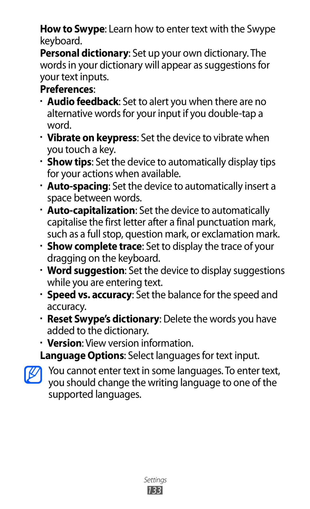 Samsung GT-P6800LSAKSA, GT-P6800LSAJED, GT-P6800LSAEGY manual How to Swype Learn how to enter text with the Swype keyboard 