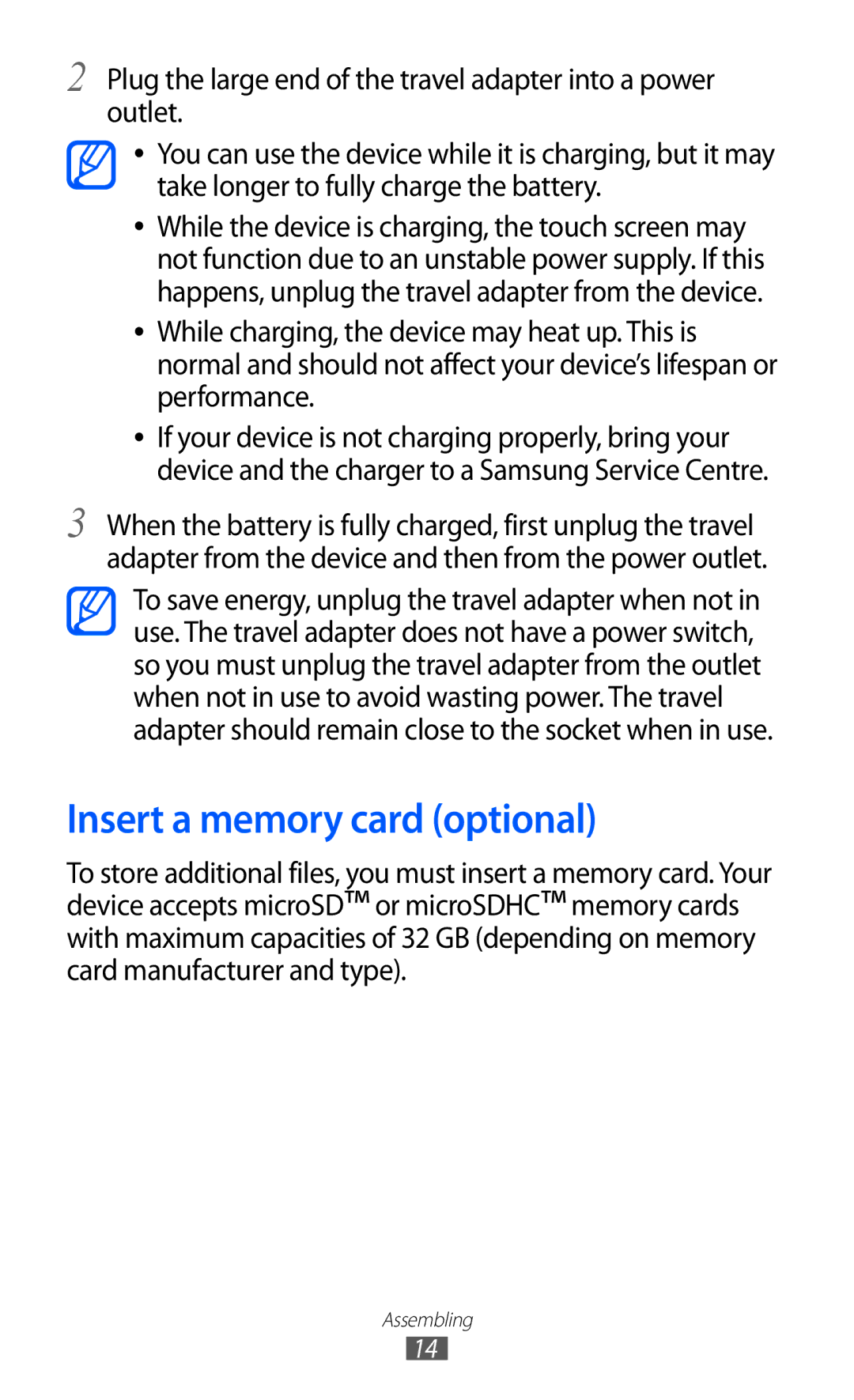 Samsung GT-P6800LSAKSA, GT-P6800LSAJED, GT-P6800LSAEGY, GT-P6800LSATUN, GT-P6800LSAKCL manual Insert a memory card optional 