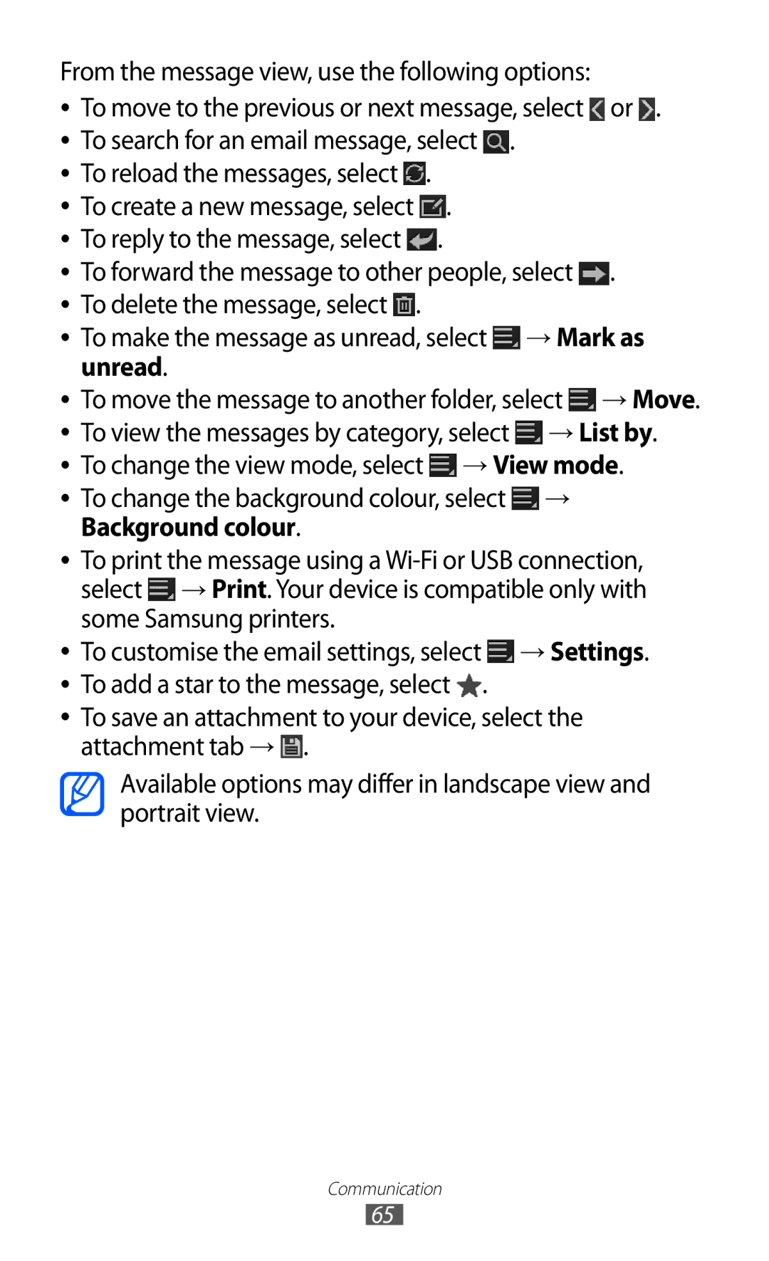 Samsung GT-P6800LSAKSA, GT-P6800LSAJED, GT-P6800LSAEGY, GT-P6800LSATUN, GT-P6800LSAKCL, GT-P6800LSATHR manual Background colour 