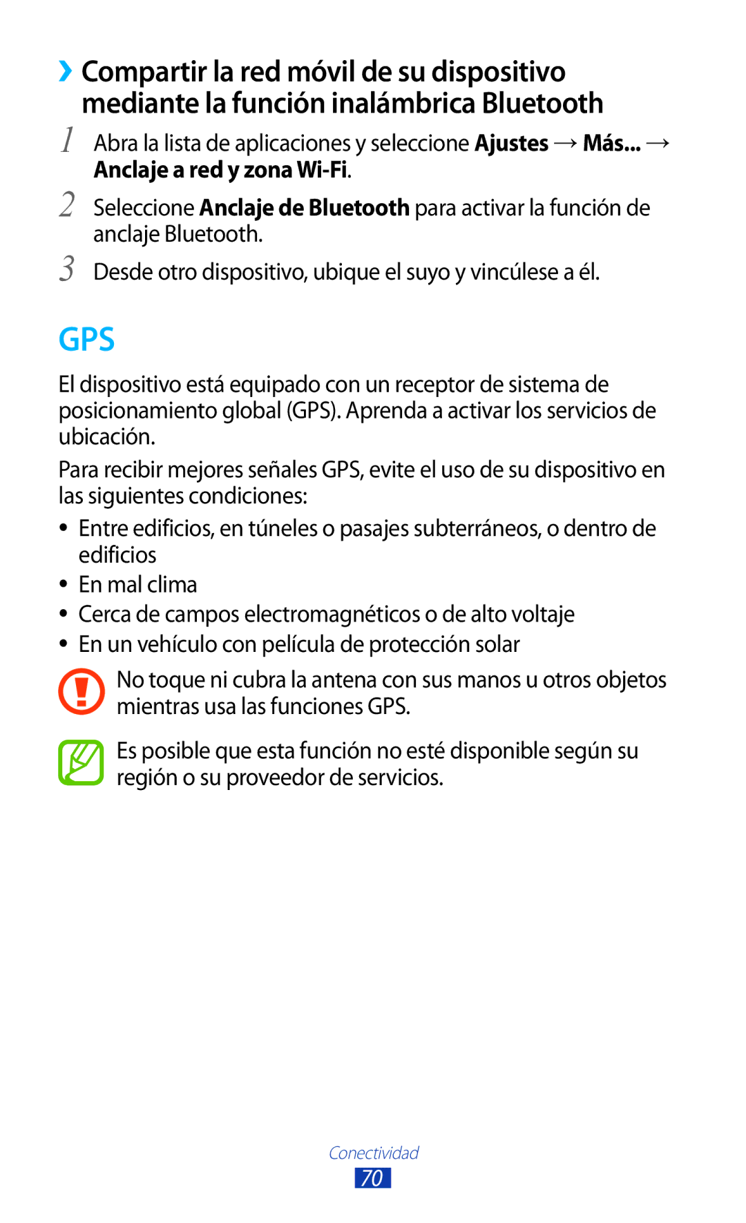 Samsung GT-P7100MSAFOP, GT-P7100MSAATL, GT-P7100MSATCL manual Gps 