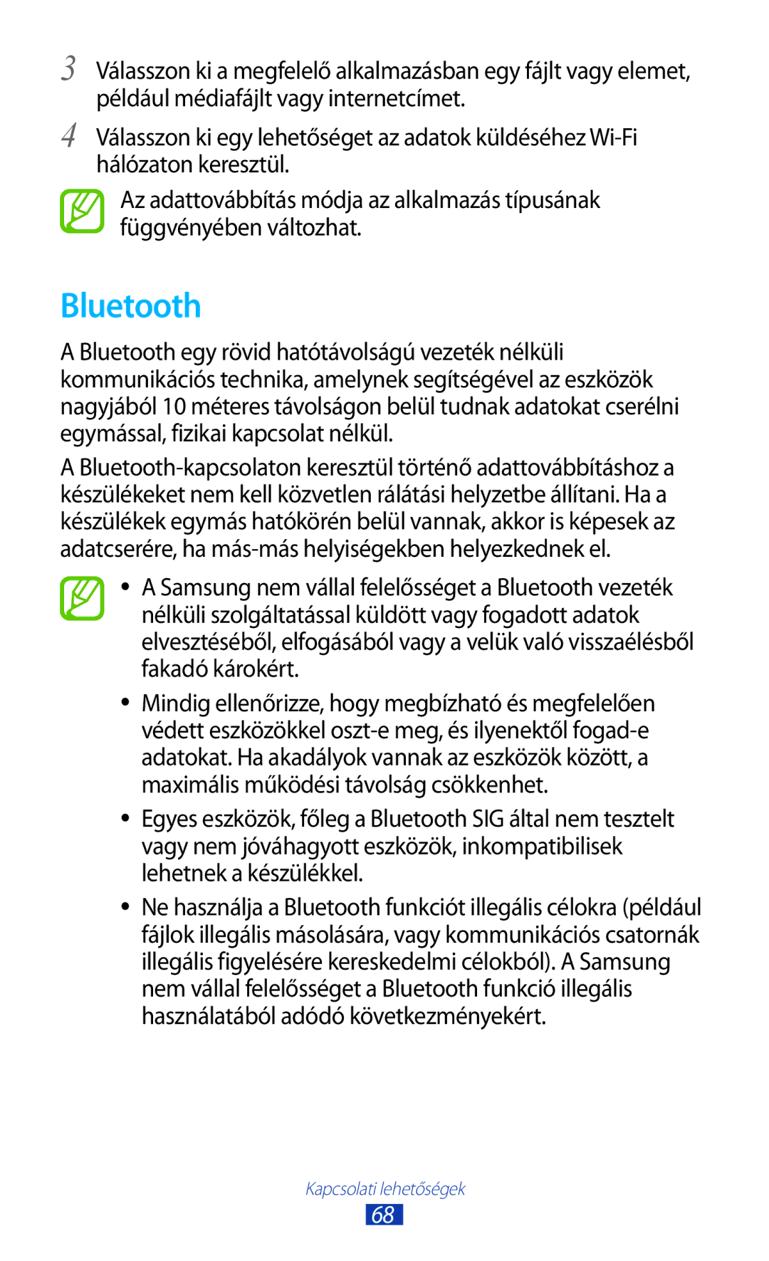 Samsung GT-P7100MSAOMN, GT-P7100MSAMTL, GT-P7100MSAVGR, GT-P7100MSACNX, GT-P7100MSAVDH manual Bluetooth 