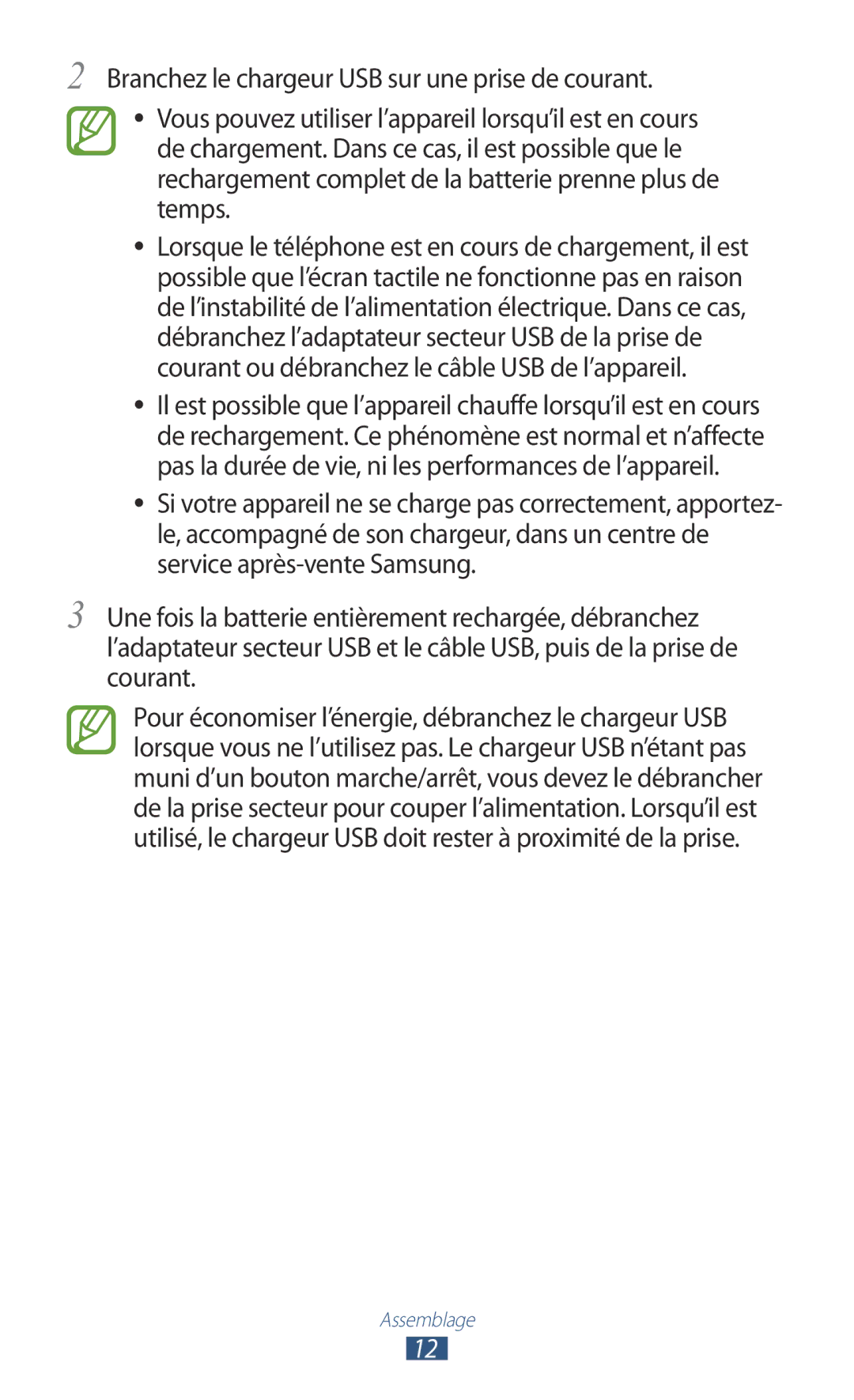 Samsung GT-P7100MSAMTL manual Assemblage 