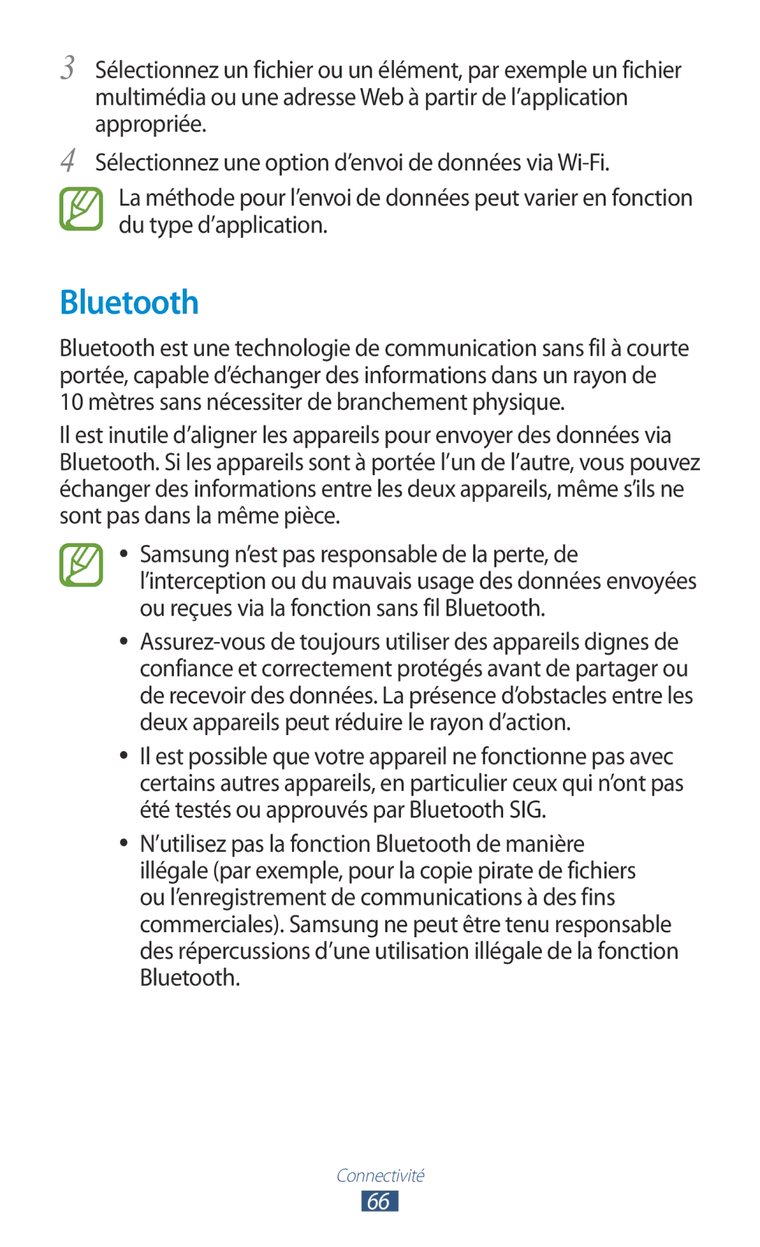 Samsung GT-P7100MSAMTL manual Bluetooth 