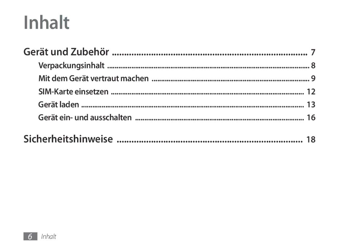 Samsung GT-P7100MSAVD2 manual Gerät und Zubehör, Sicherheitshinweise 