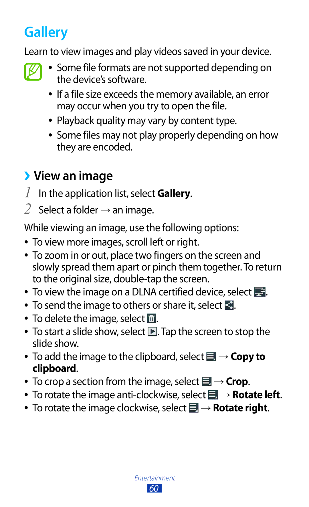 Samsung GT-P7300UWAXEV, GT-P7300FKAARB, GT-P7300FKEJED, GT-P7300UWAAFR, GT-P7300UWABTC manual Gallery, ››View an image 