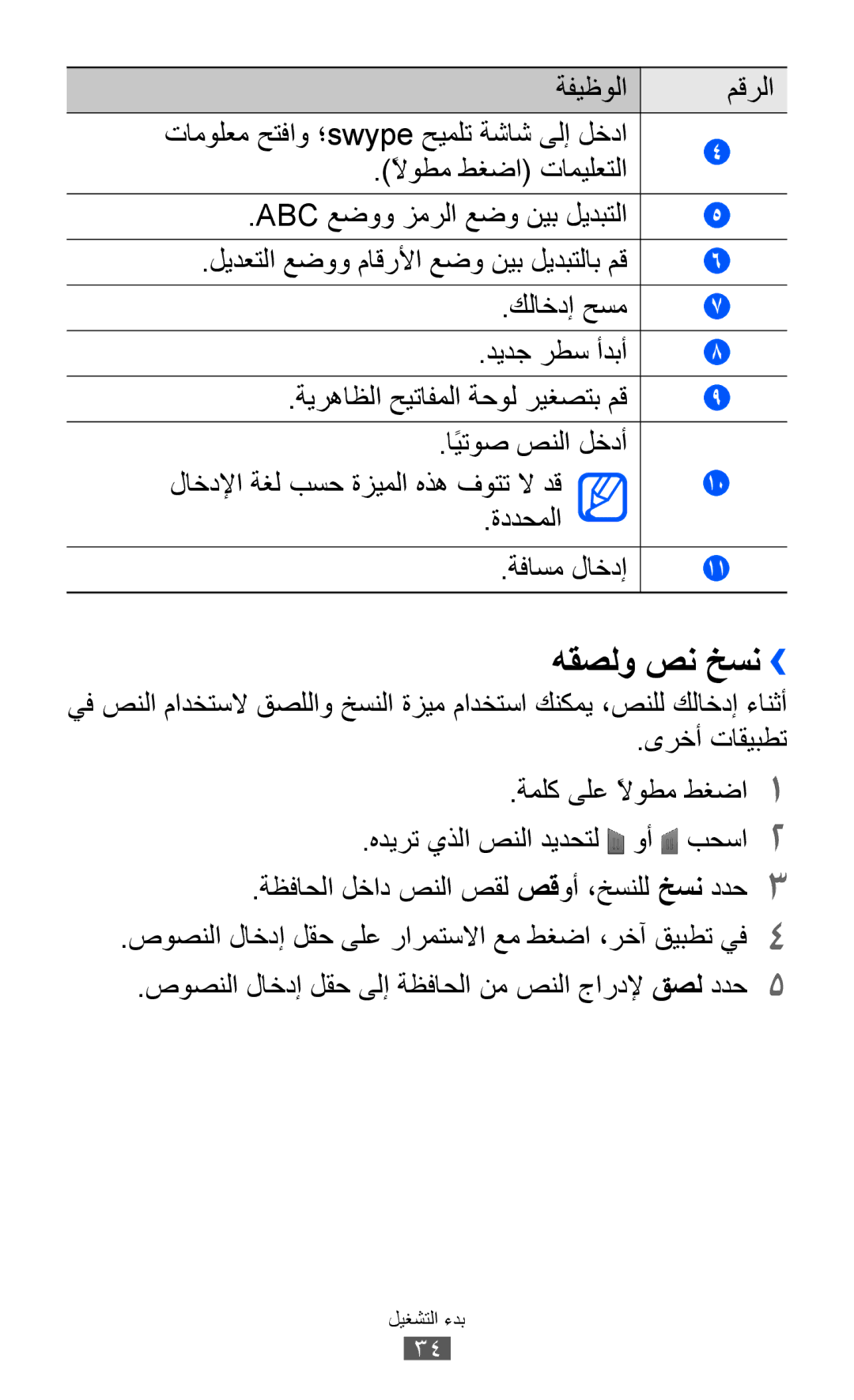 Samsung GT-P7300FKATHR, GT-P7300FKAARB, GT-P7300FKEJED, GT-P7300UWAAFR manual هقصلو صن خسن››, كلاخدإ حسم ديدج رطس أدبأ 