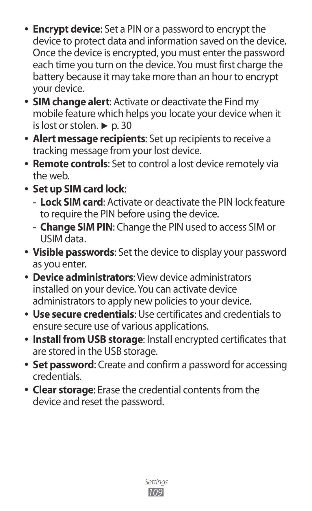 Samsung GT-P7300UWAKSA, GT-P7300FKAARB, GT-P7300FKEJED, GT-P7300UWAAFR, GT-P7300UWABTC, GT-P7300UWAJED Set up SIM card lock 