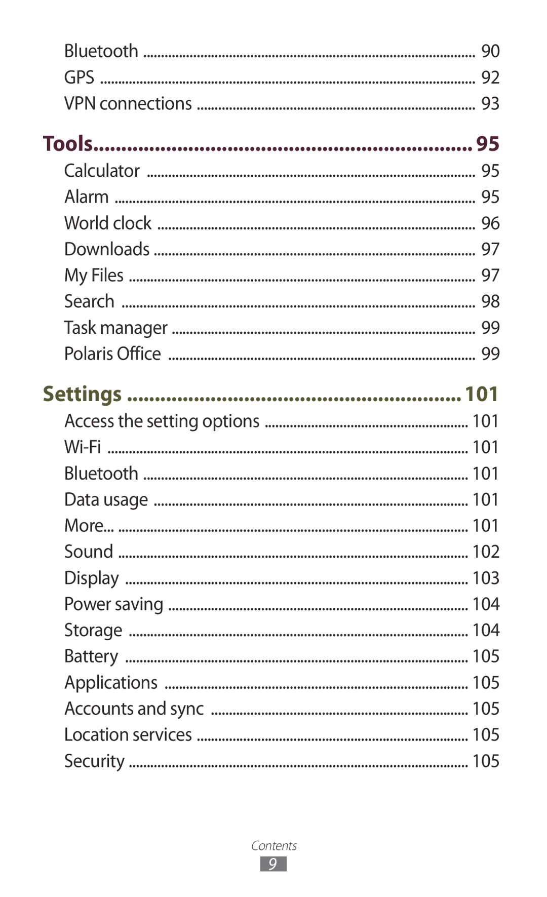 Samsung GT-P7310UWEKSA, GT-P7310FKEKSA, GT-P7310FKAKSA, GT-P7310FKEJED, GT-P7310UWAKSA, GT-P7310FKAJED 101, 102, 103, 104, 105 