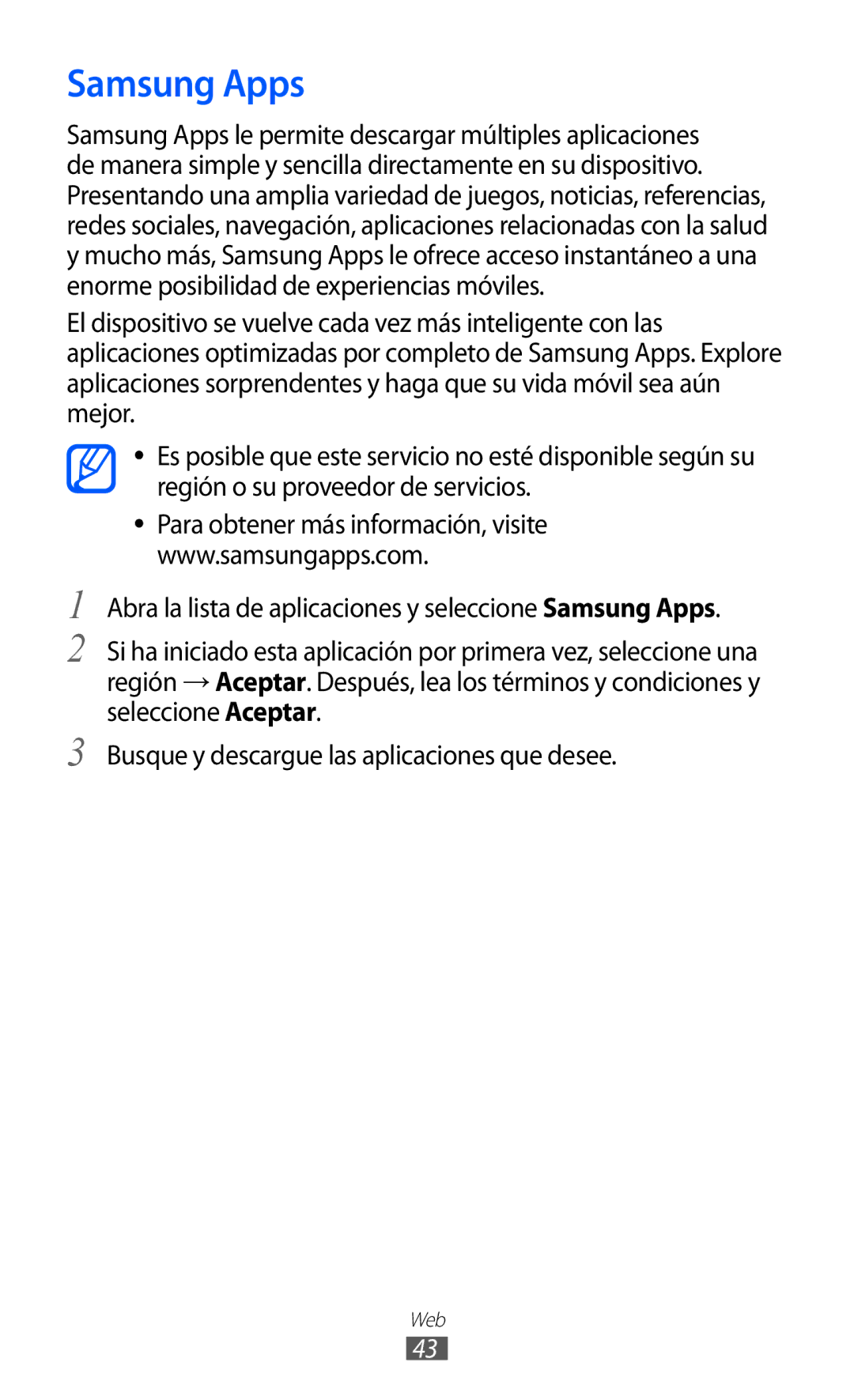 Samsung GT-P7310FKAFOP, GT-P7310UWAFOP manual Samsung Apps 