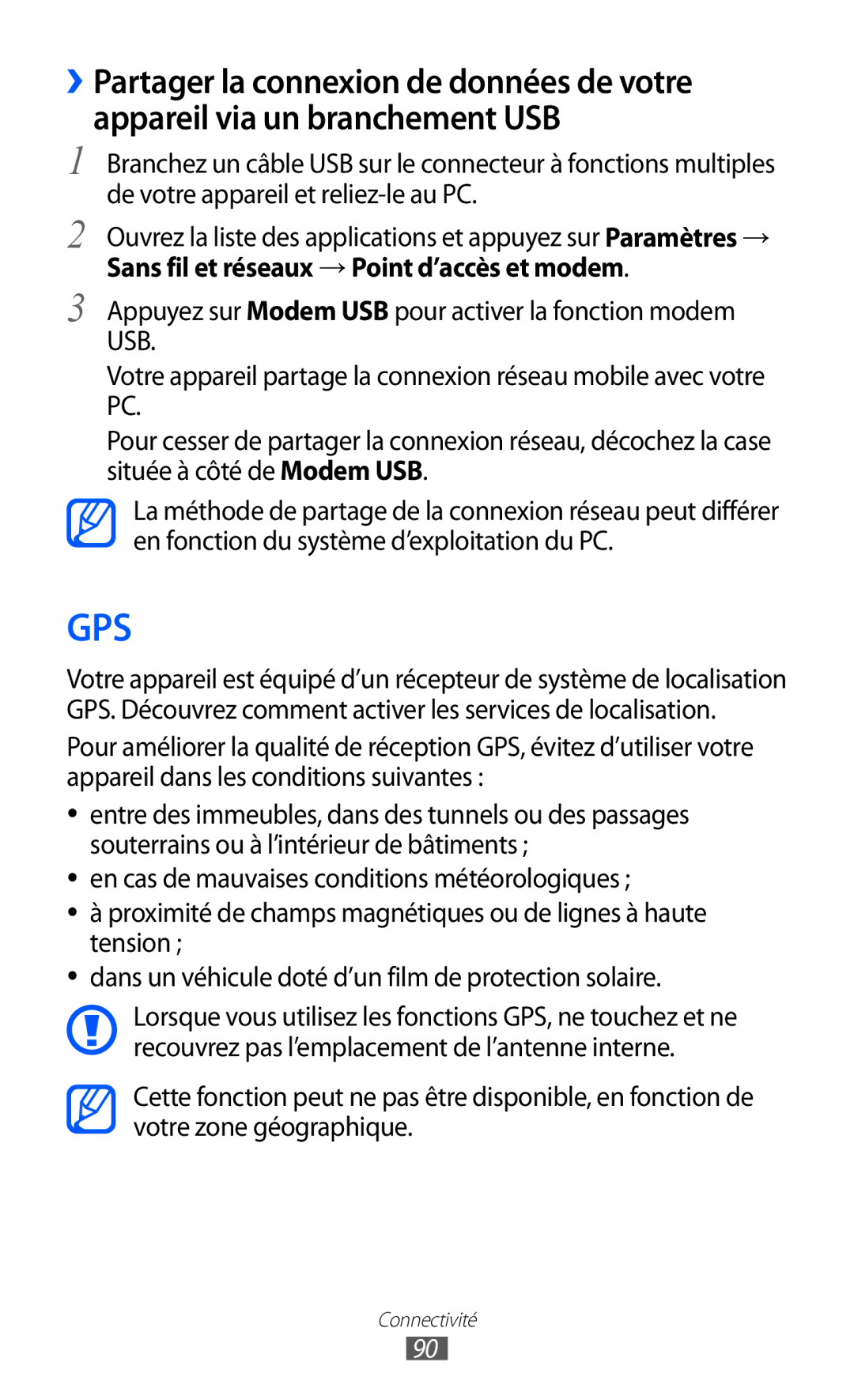 Samsung GT-P7320UWACOV, GT-P7320UWAFTM, GT-P7320FKAFTM manual Gps 