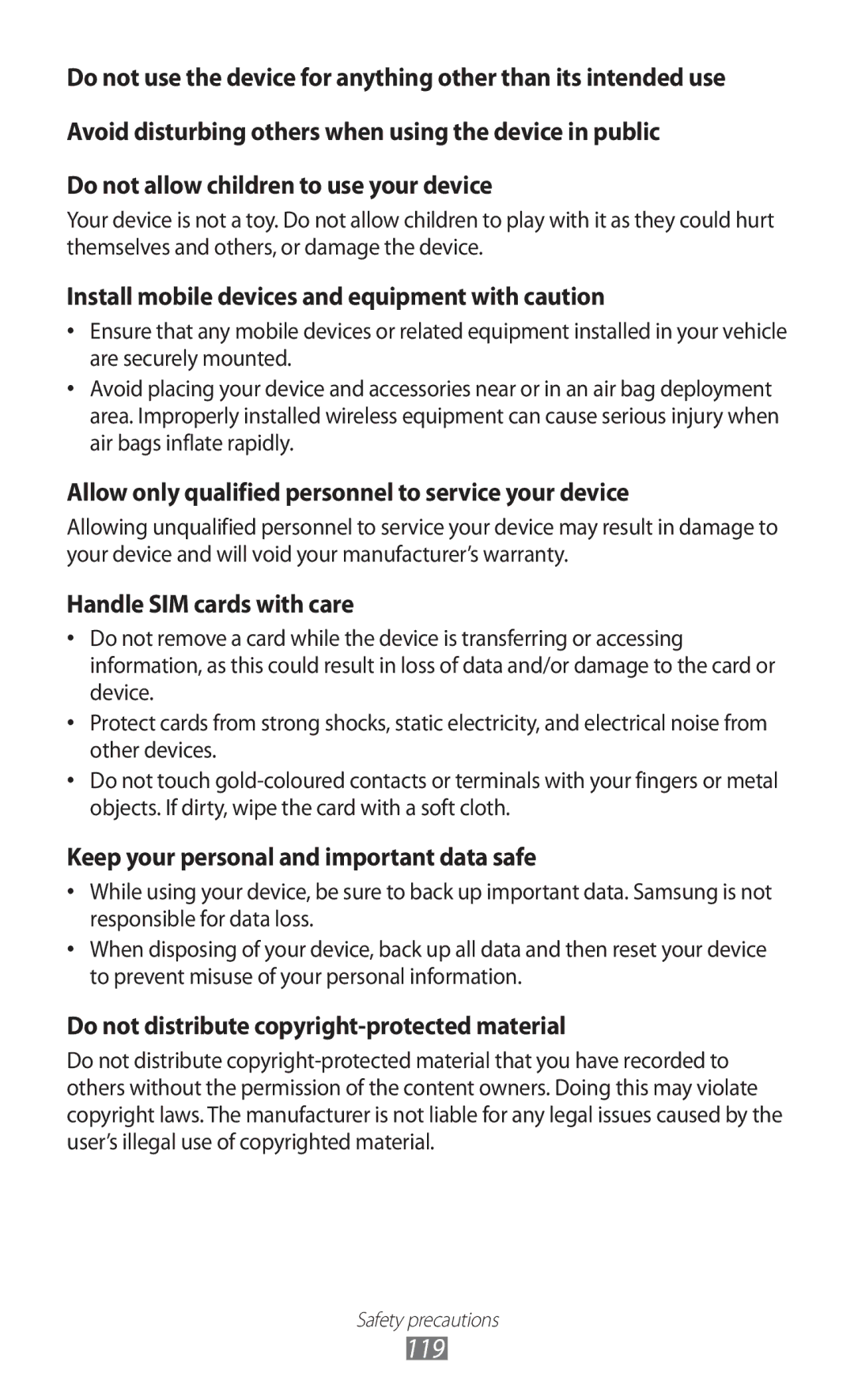 Samsung GT-P7500 user manual 119 