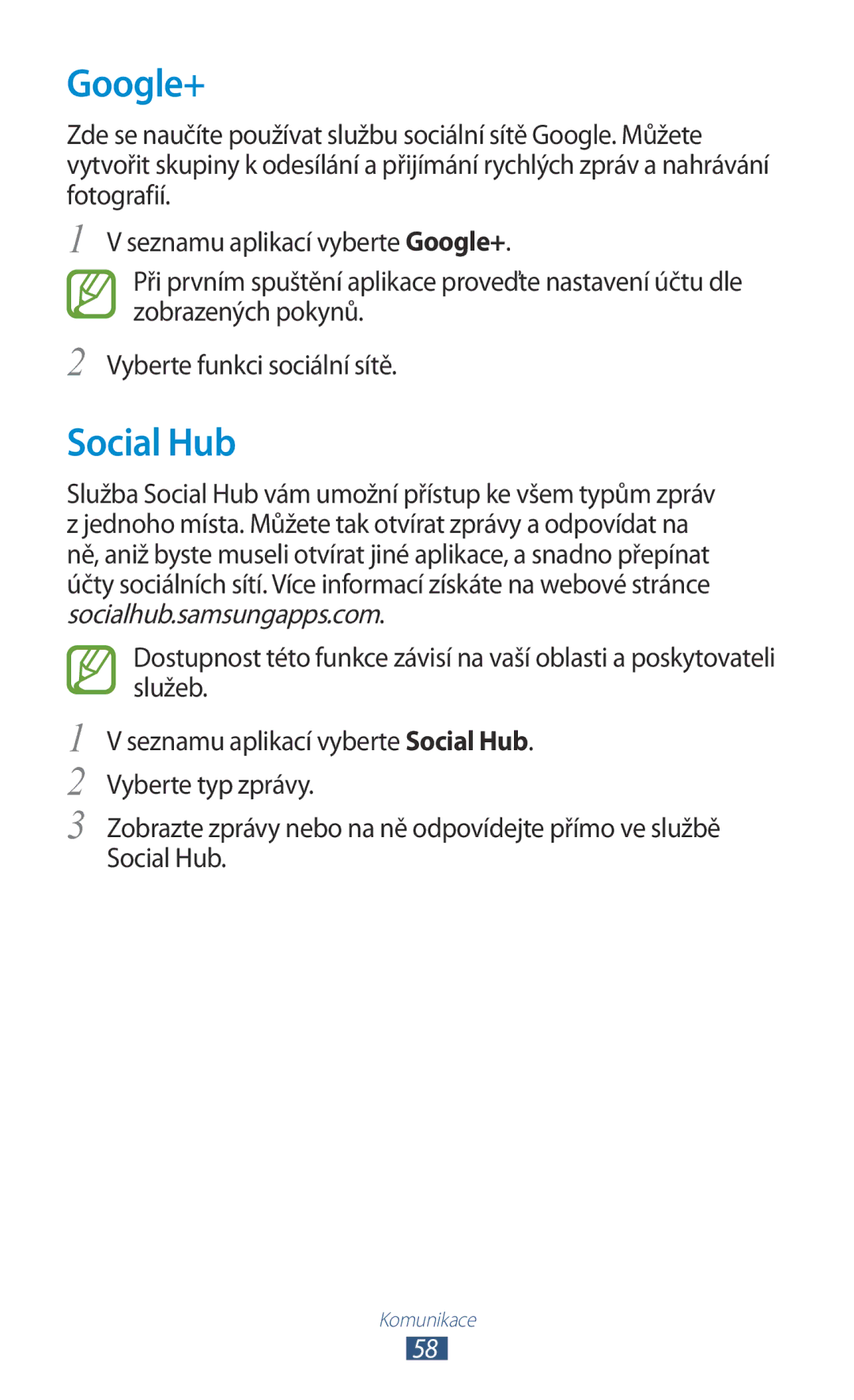 Samsung GT-P7500UWAO2C, GT-P7500FKAXEZ, GT-P7500UWDXSK, GT-P7500UWEXEZ, GT-P7500UWDXEZ, GT-P7500FKEORS Google+, Social Hub 