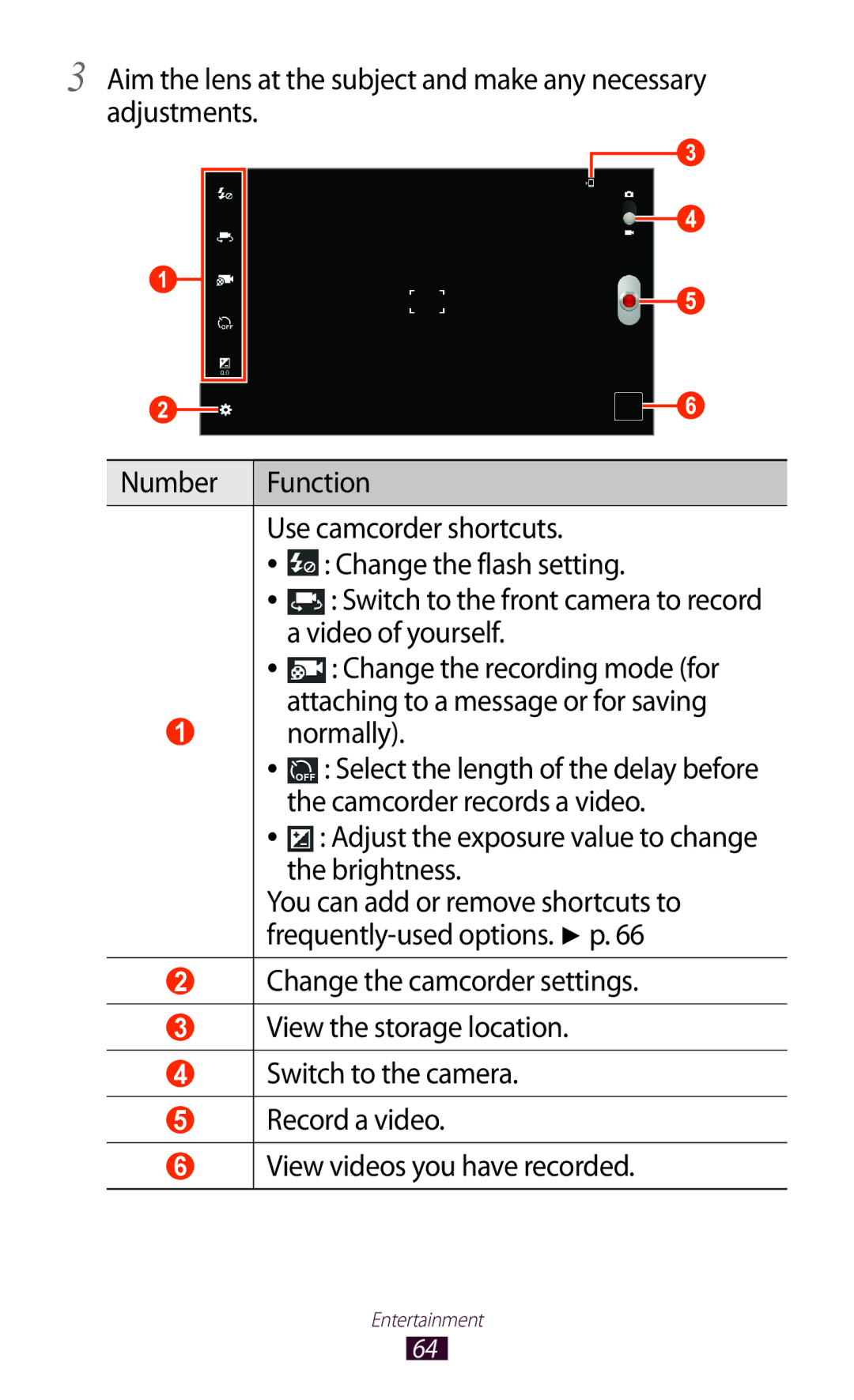 Samsung GT-P7500UWDAFG, GT-P7500UWEDBT Video of yourself, Normally, Adjust the exposure value to change the brightness 