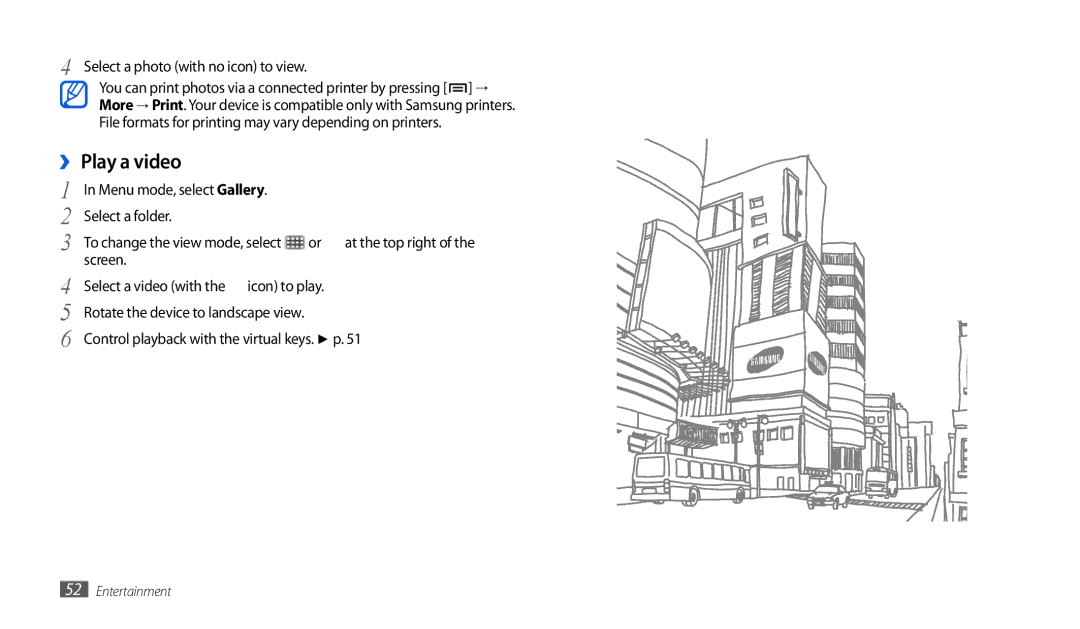 Samsung GT-P7501UWEDBT, GT-P1000CWAXEU user manual ›› Play a video, Select a photo with no icon to view 