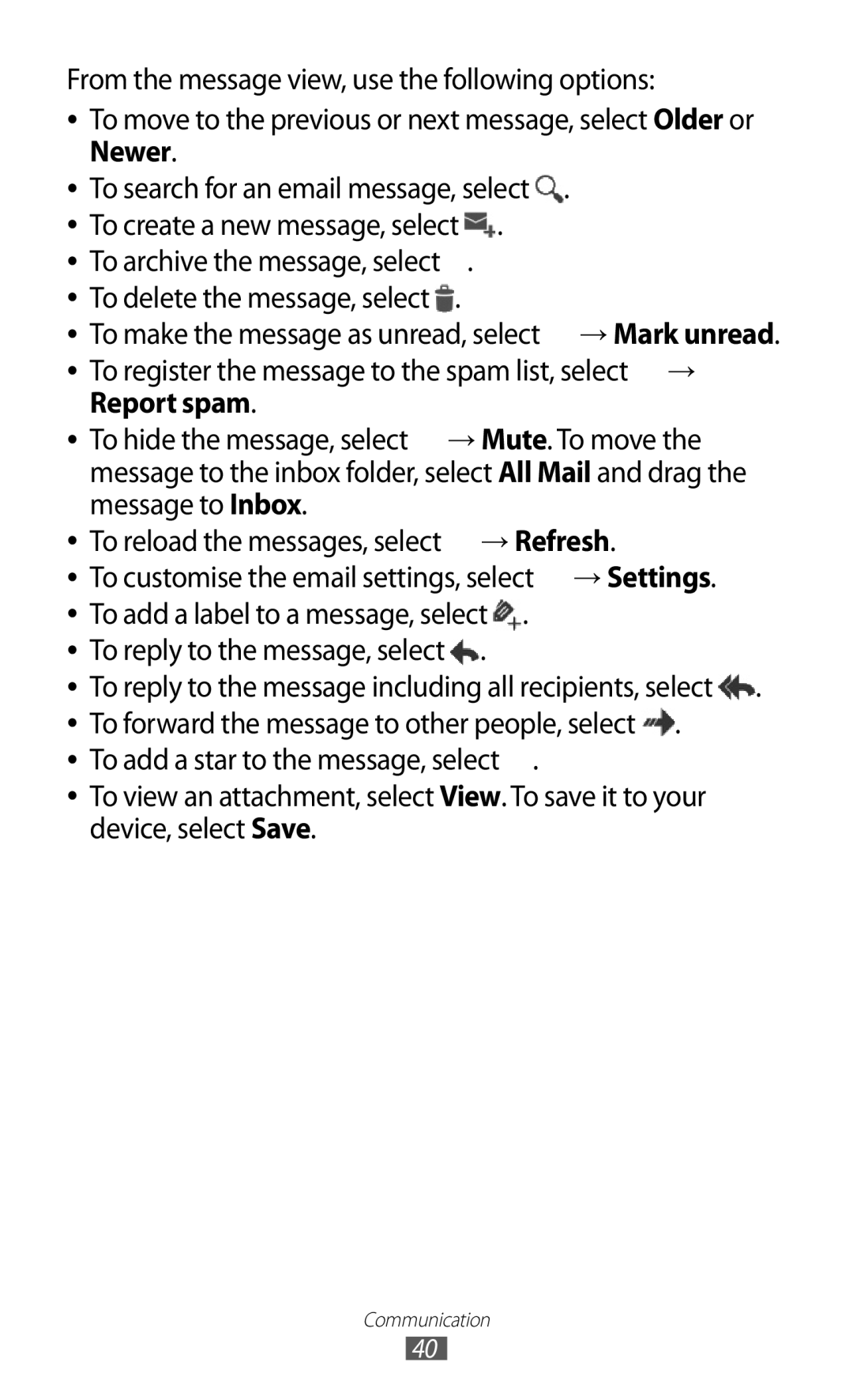 Samsung GT-P7510 user manual To reply to the message, select 