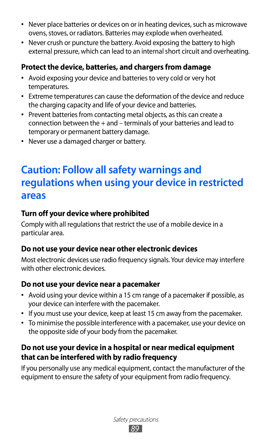 Samsung GT-P7510 user manual Turn off your device where prohibited 