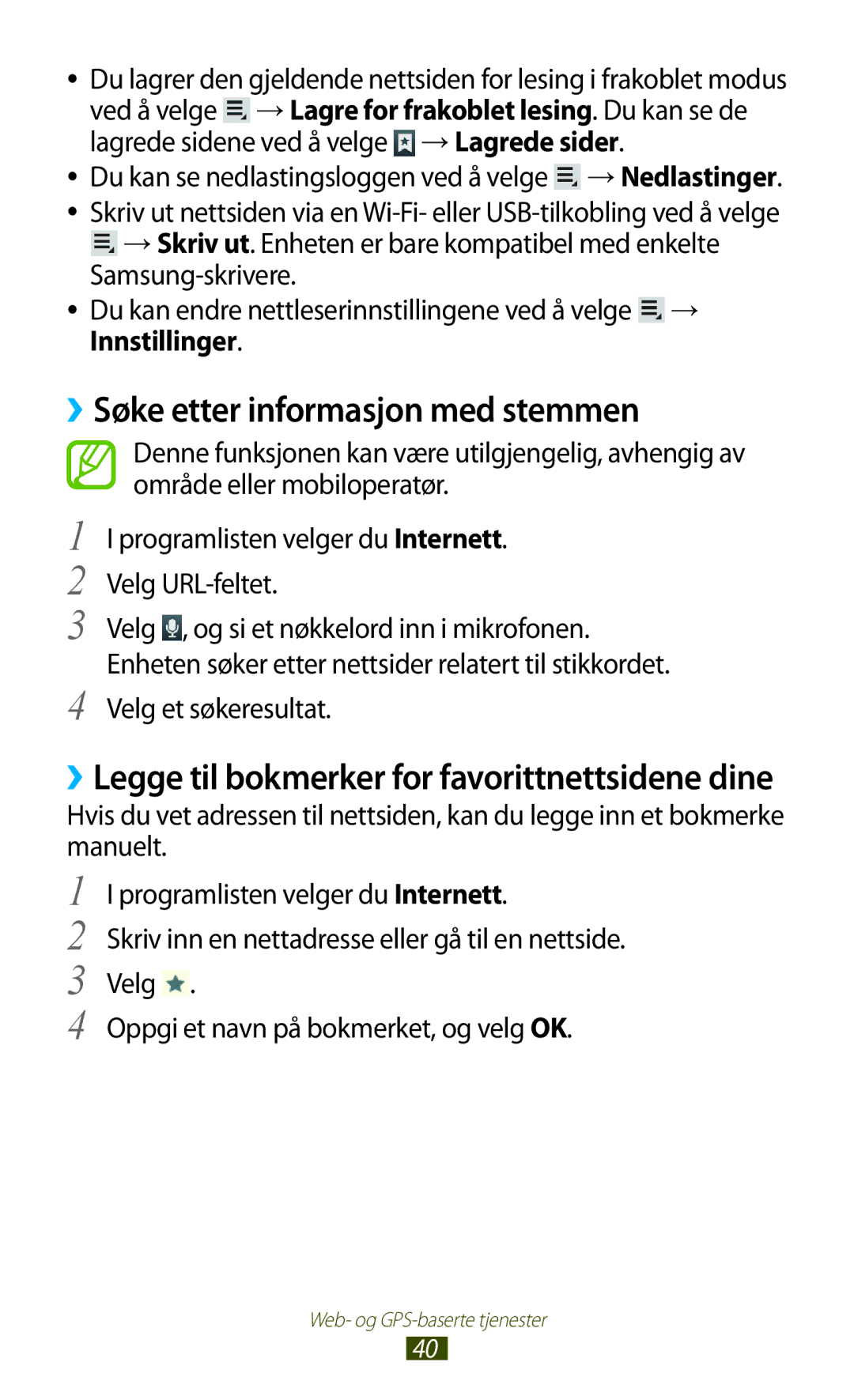 Samsung GT-P7510FKANEE, GT-P7510UWDNEE, GT-P7510UWENEE manual ››Søke etter informasjon med stemmen, Velg et søkeresultat 