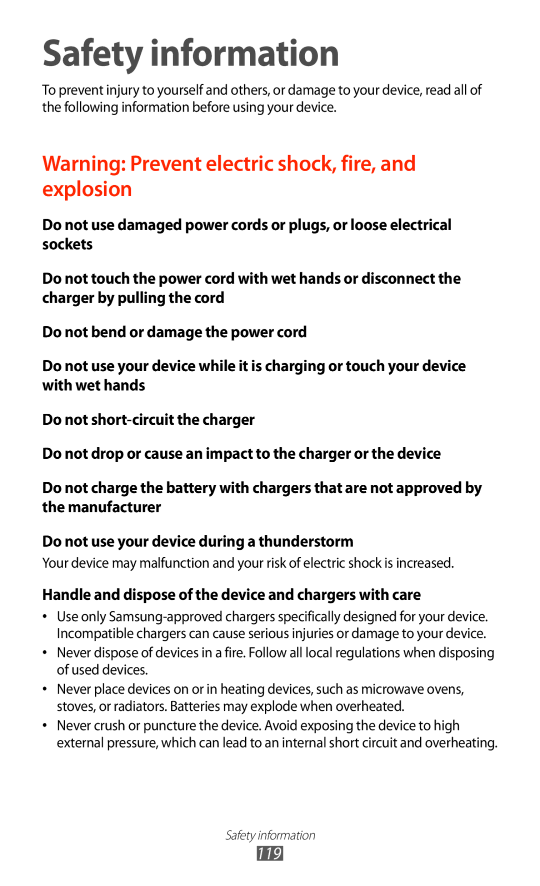 Samsung GT-P7510FKDDBT, GT-P7510UWEDBT, GT-P7510FKEDBT, GT-P7510FKDATO, GT-P7510FKADBT, GT-P7510UWDDBT manual Safety information 