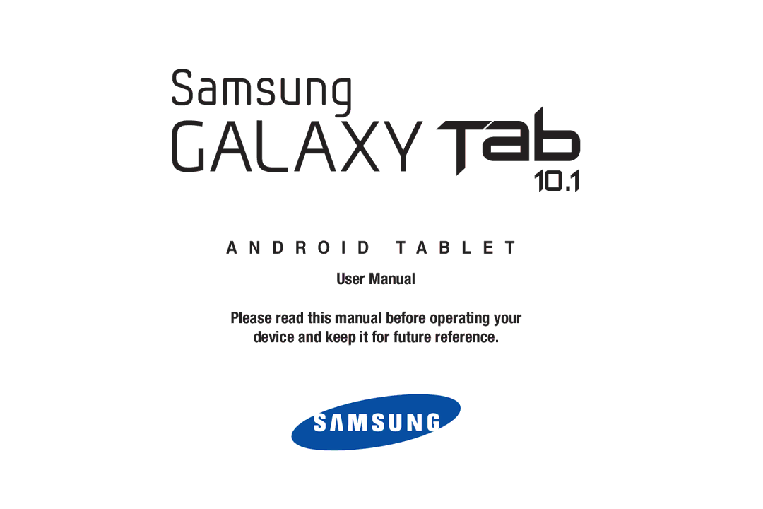 Samsung GT-P7510MAVXAB, GT-P7510UWVXAB, GT-P7510MAYXAB user manual D R O I D T a B L E T 