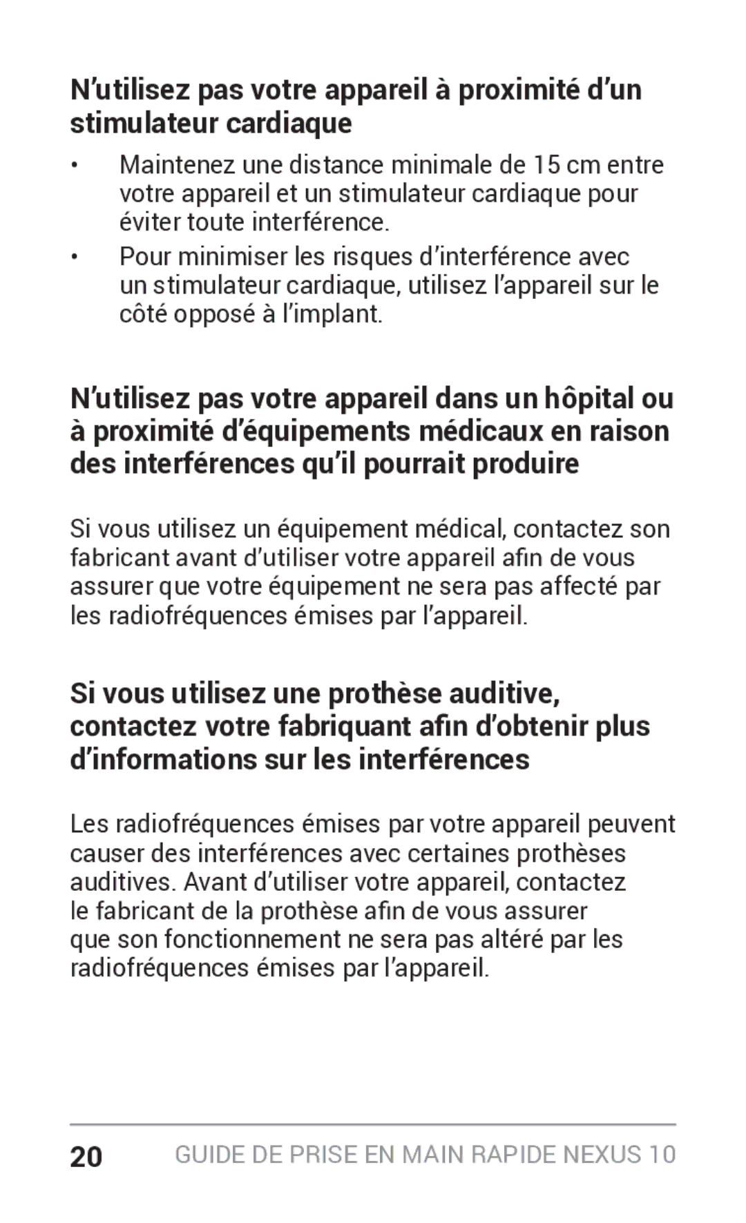 Samsung GT-P8110HAEXEF, GT-P8110HAAXEF manual ’utilisez pas votre appareil dans un hôpital ou 