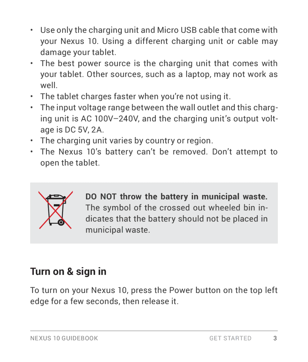 Samsung GT-P8110HAVXAR manual Turn on & sign 