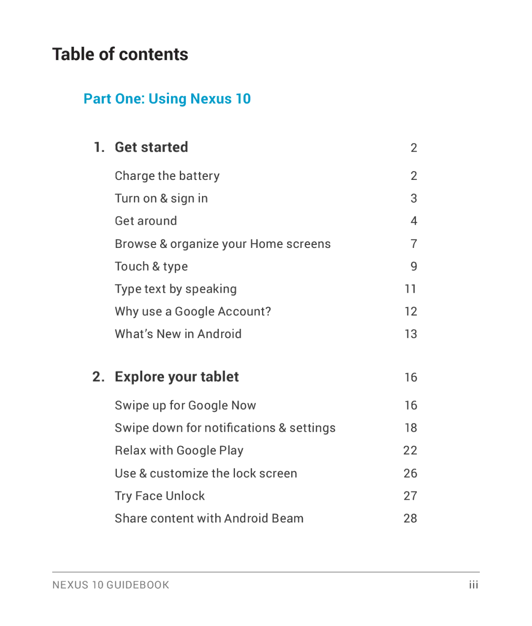 Samsung GT-P8110HAVXAR manual Table of contents 