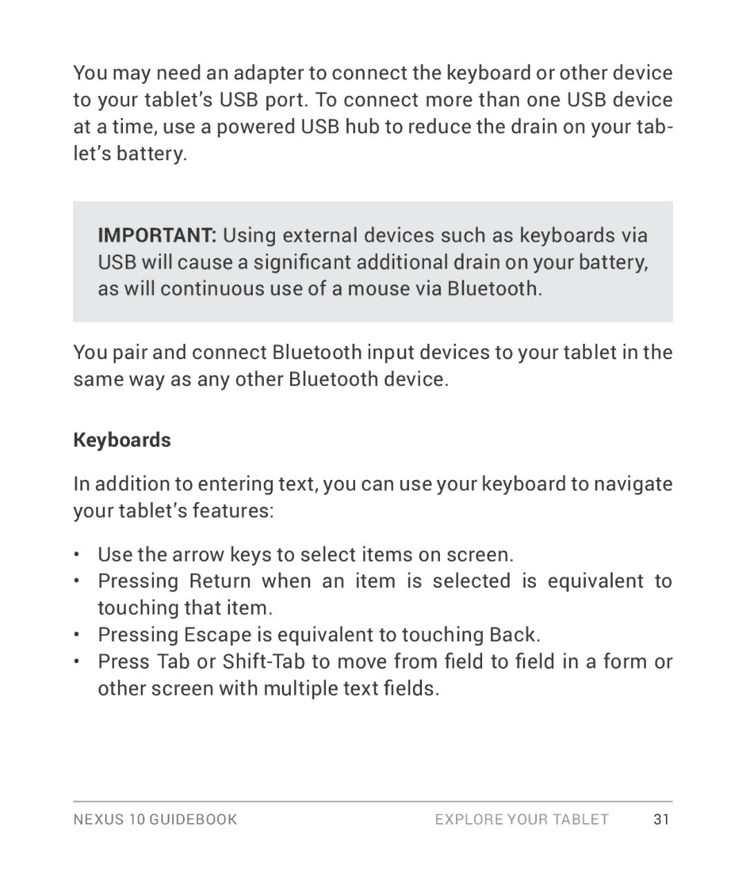 Samsung GT-P8110HAVXAR manual Keyboards 